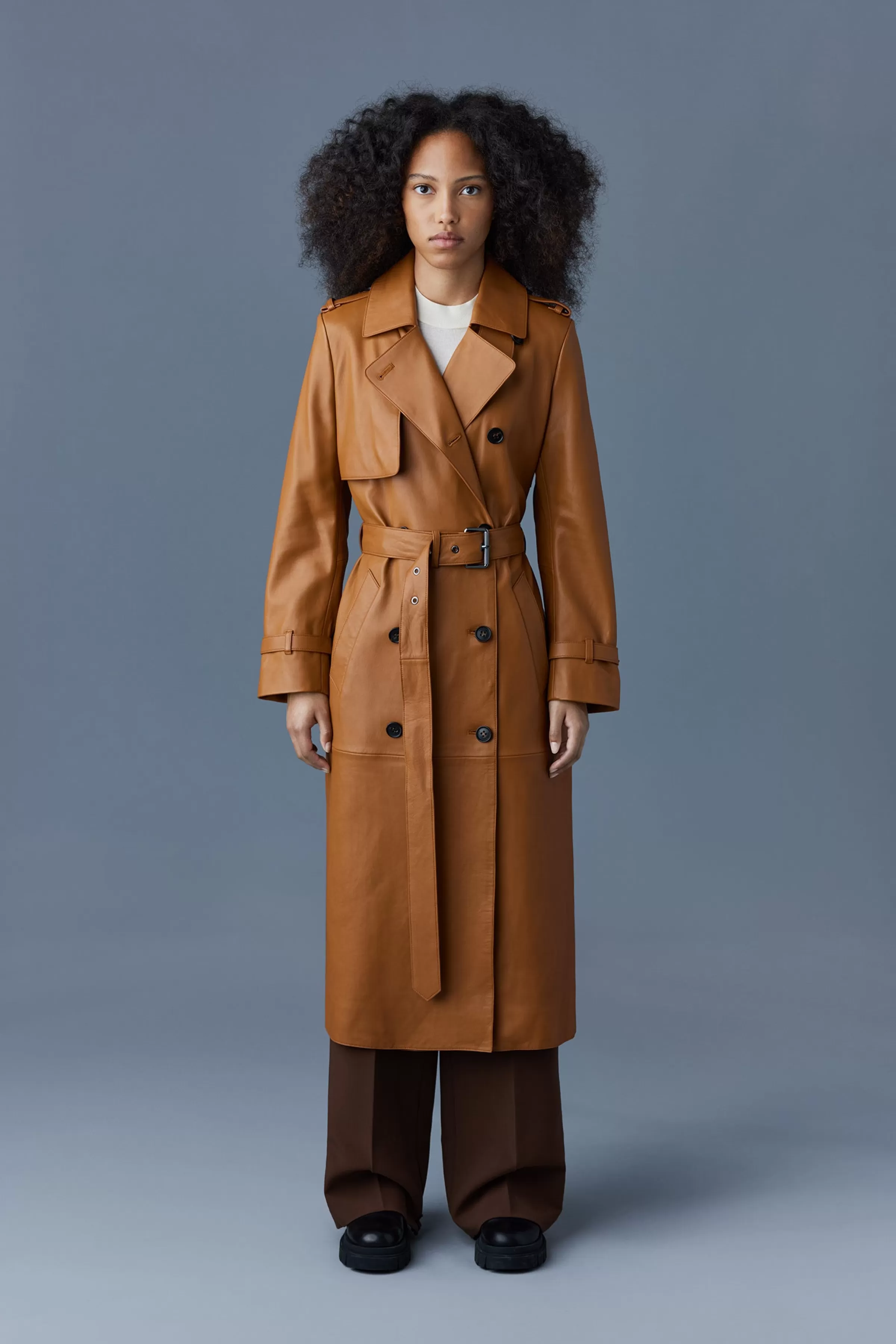 Gael, (R) Leather Trench Coat With Belt For Ladies | ® US | Mackage Fashion
