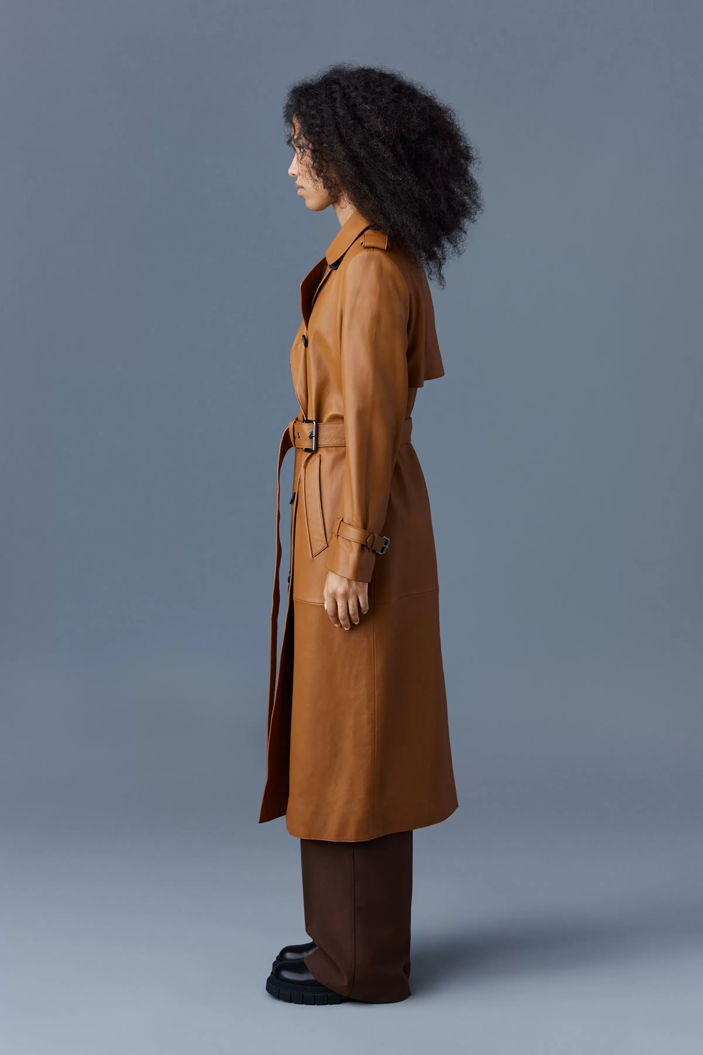 Gael, (R) Leather Trench Coat With Belt For Ladies | ® US | Mackage Fashion