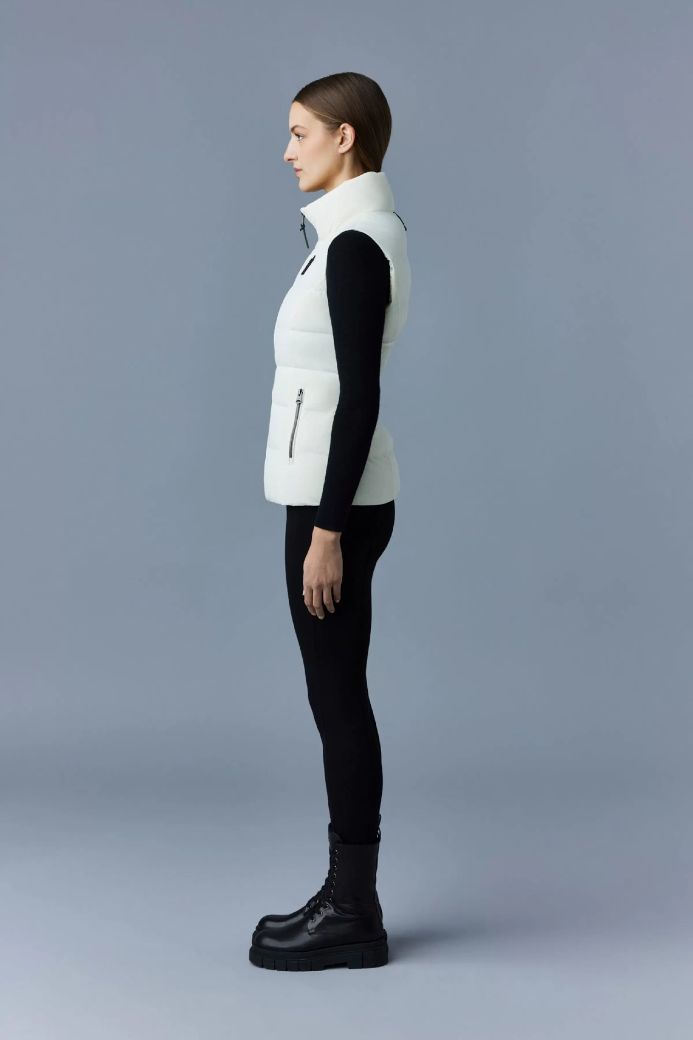Gisela Stretch Light Down Vest With Stand Collar For Women | ® US | Mackage Shop