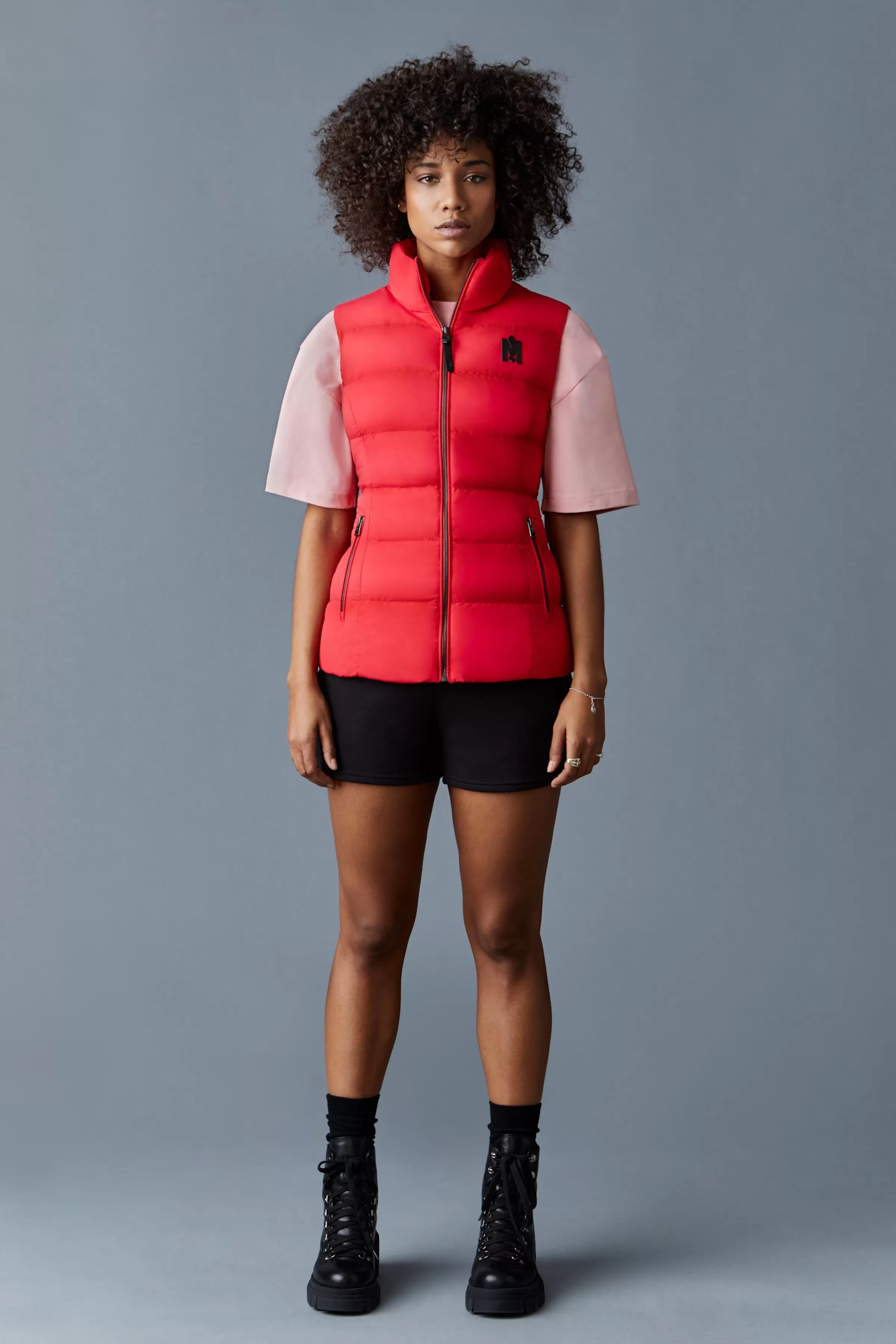 Gisela Stretch Light Down Vest With Stand Collar For Women | ® US | Mackage Shop