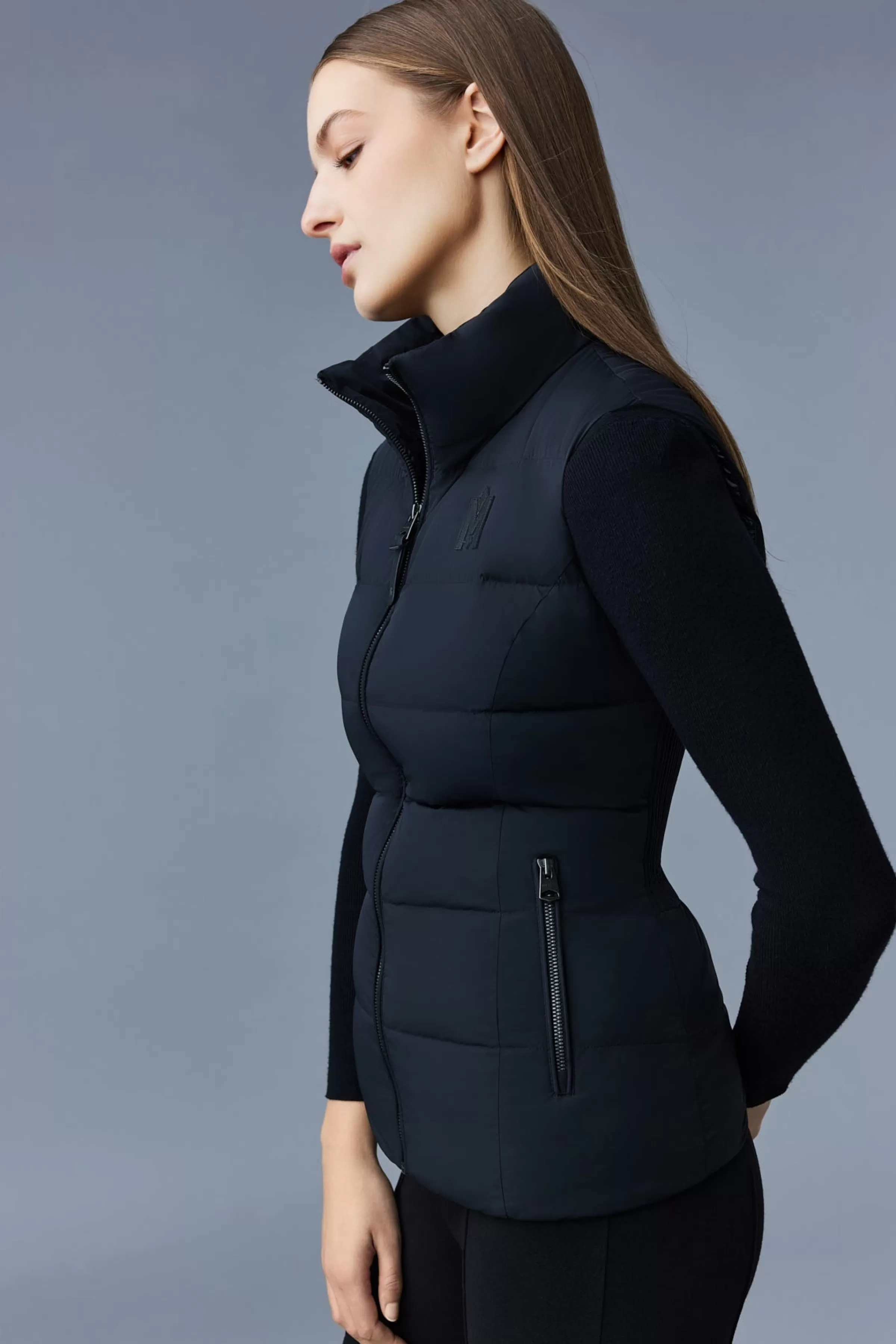 Gisela Stretch Light Down Vest With Stand Collar For Women | ® US | Mackage Store