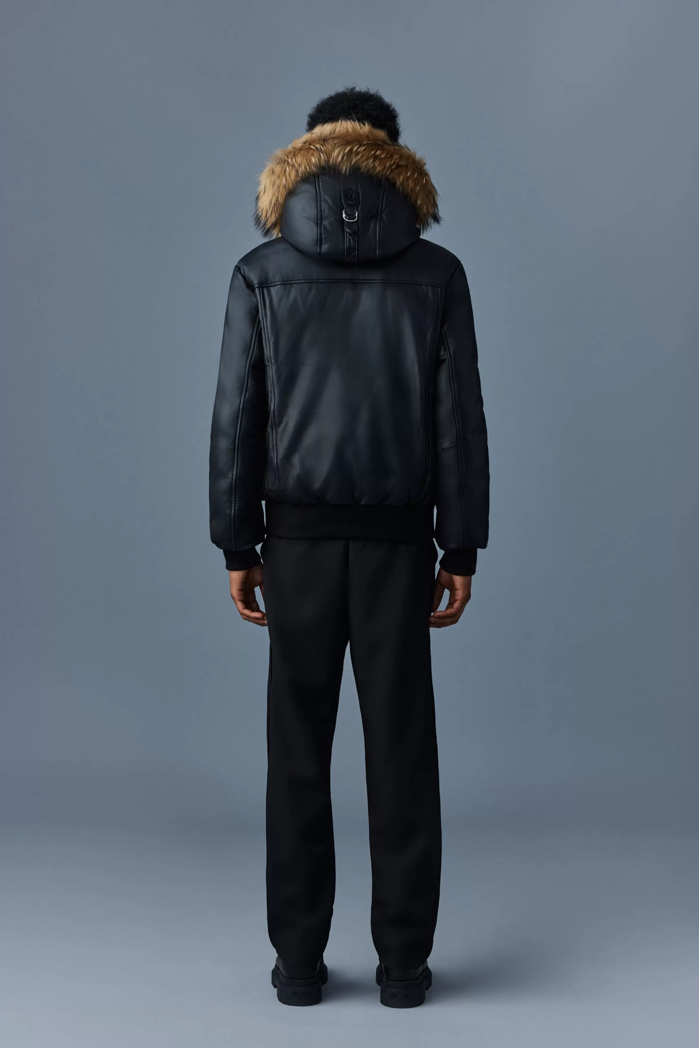 Glen, 2-in-1 (R)Leather Bomber Jacket With Hooded Bib & Natural Fur For Men | ® US | Mackage Flash Sale