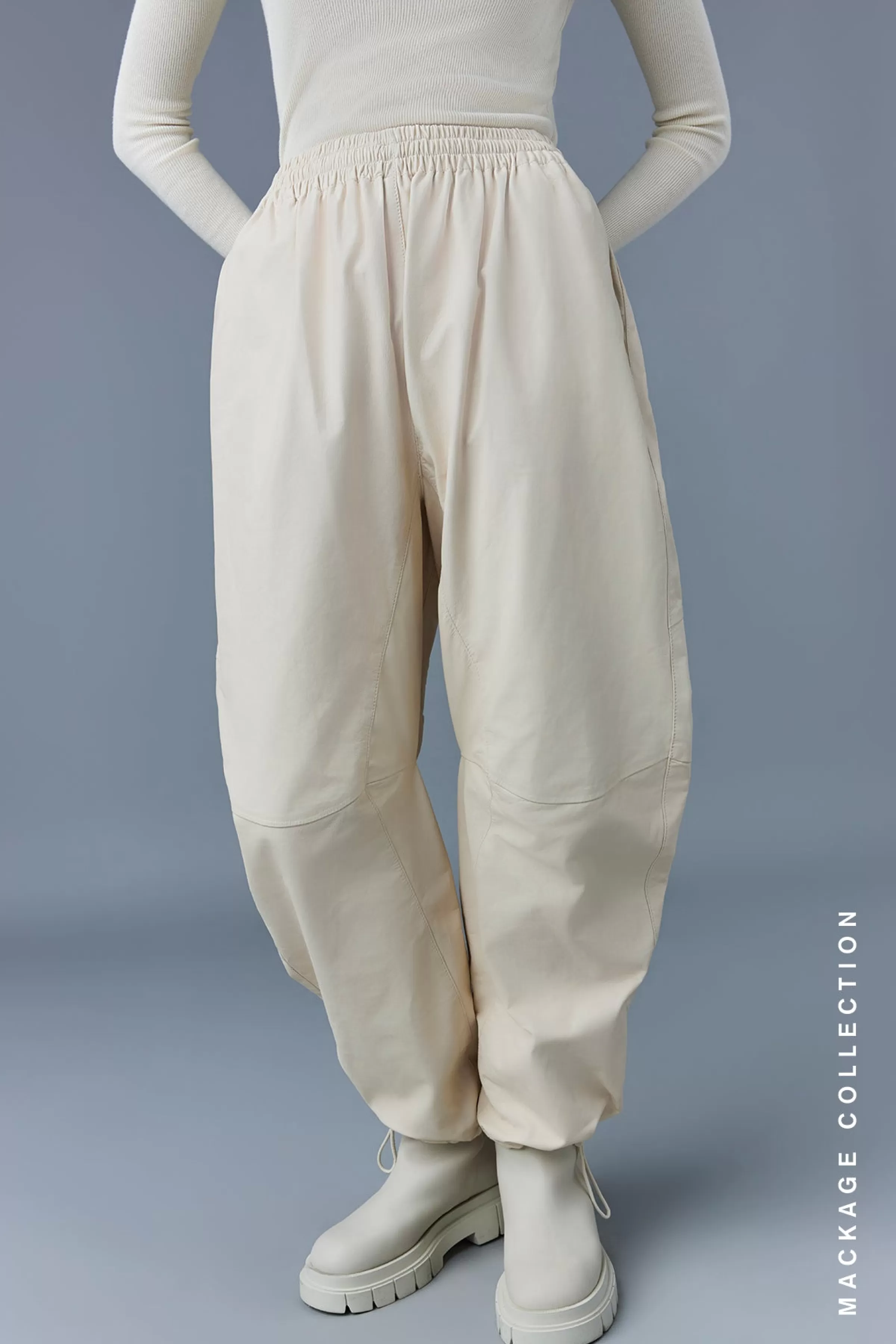 Illona, Luxe Calfskin Monochromatic Pants For Ladies | ® US | Mackage Clearance