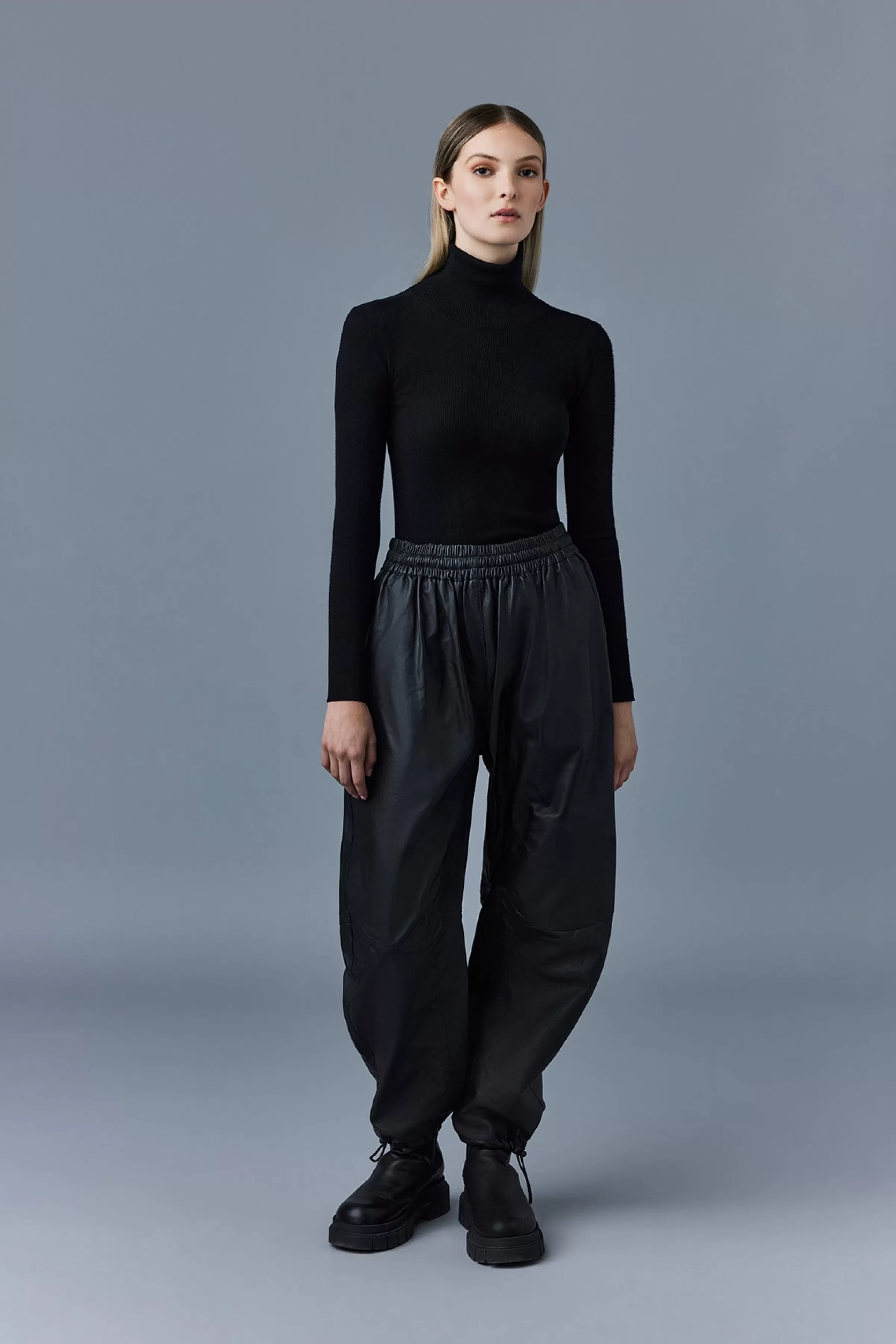 Illona, Luxe Calfskin Monochromatic Pants For Ladies | ® US | Mackage Clearance