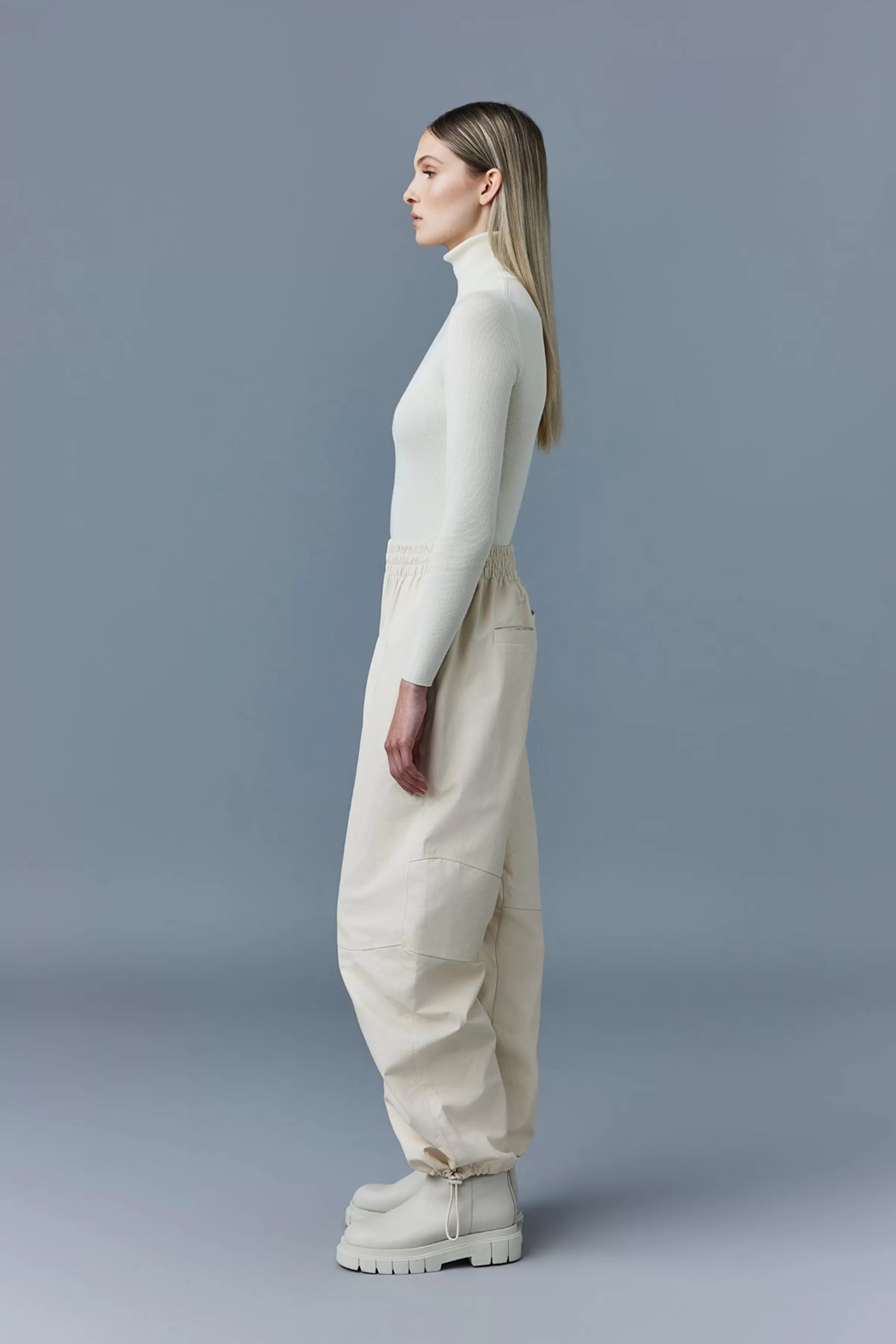 Illona, Luxe Calfskin Monochromatic Pants For Ladies | ® US | Mackage Clearance