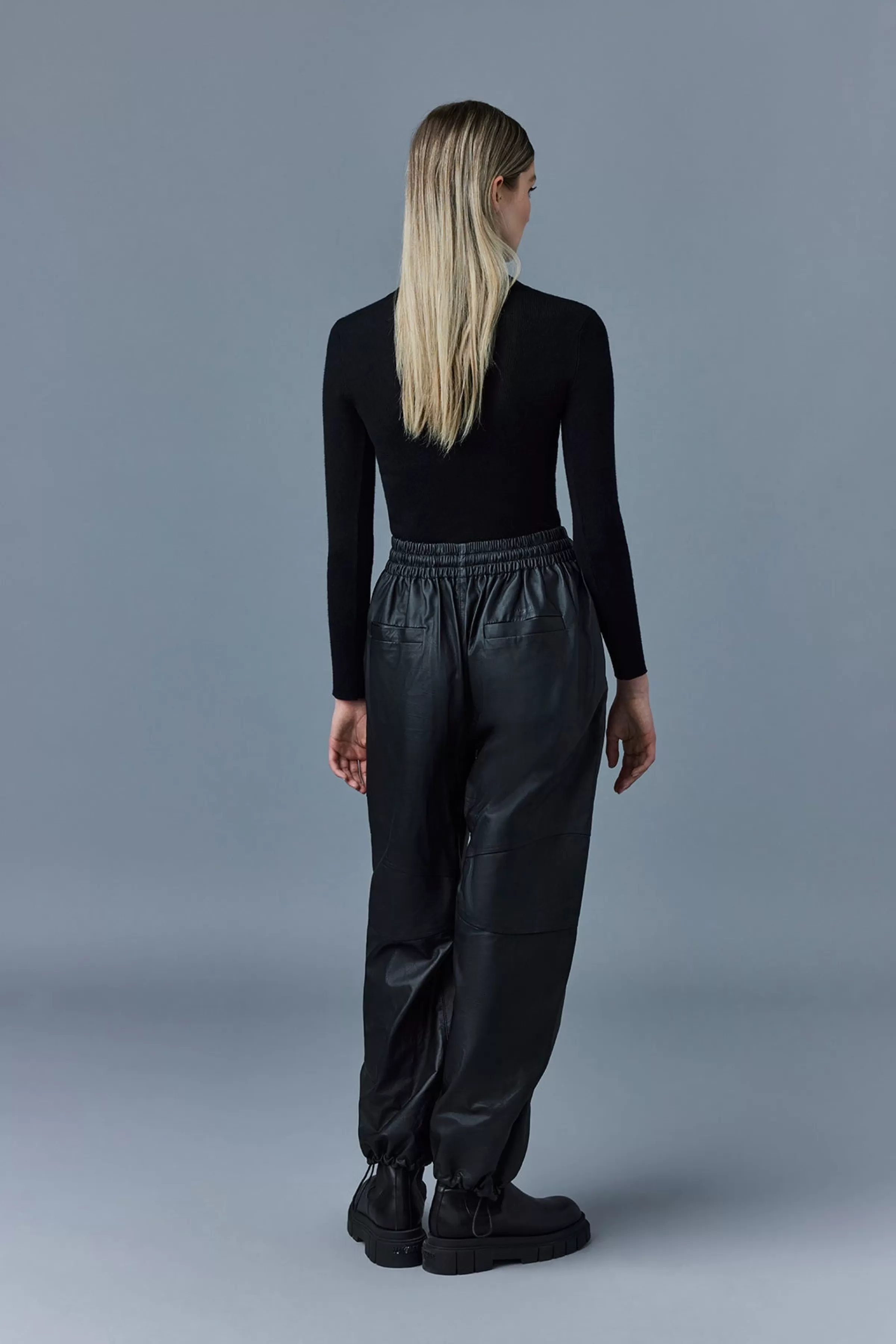 Illona, Luxe Calfskin Monochromatic Pants For Ladies | ® US | Mackage Clearance