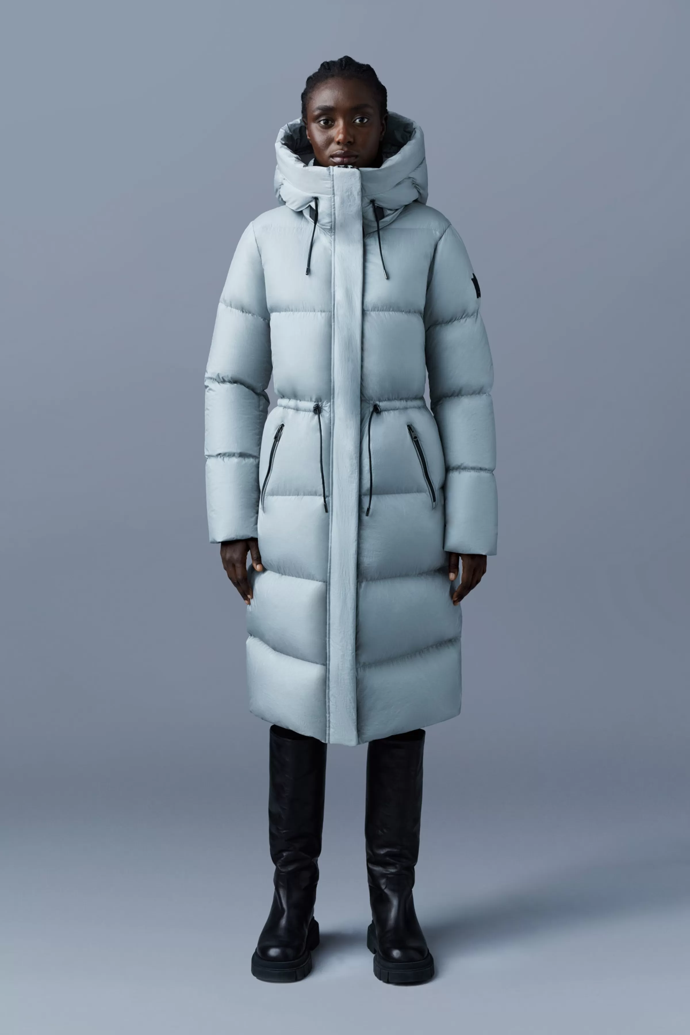 Ishani, Foil Shield Long Down Coat With Hood For Ladies | ® US | Mackage Online
