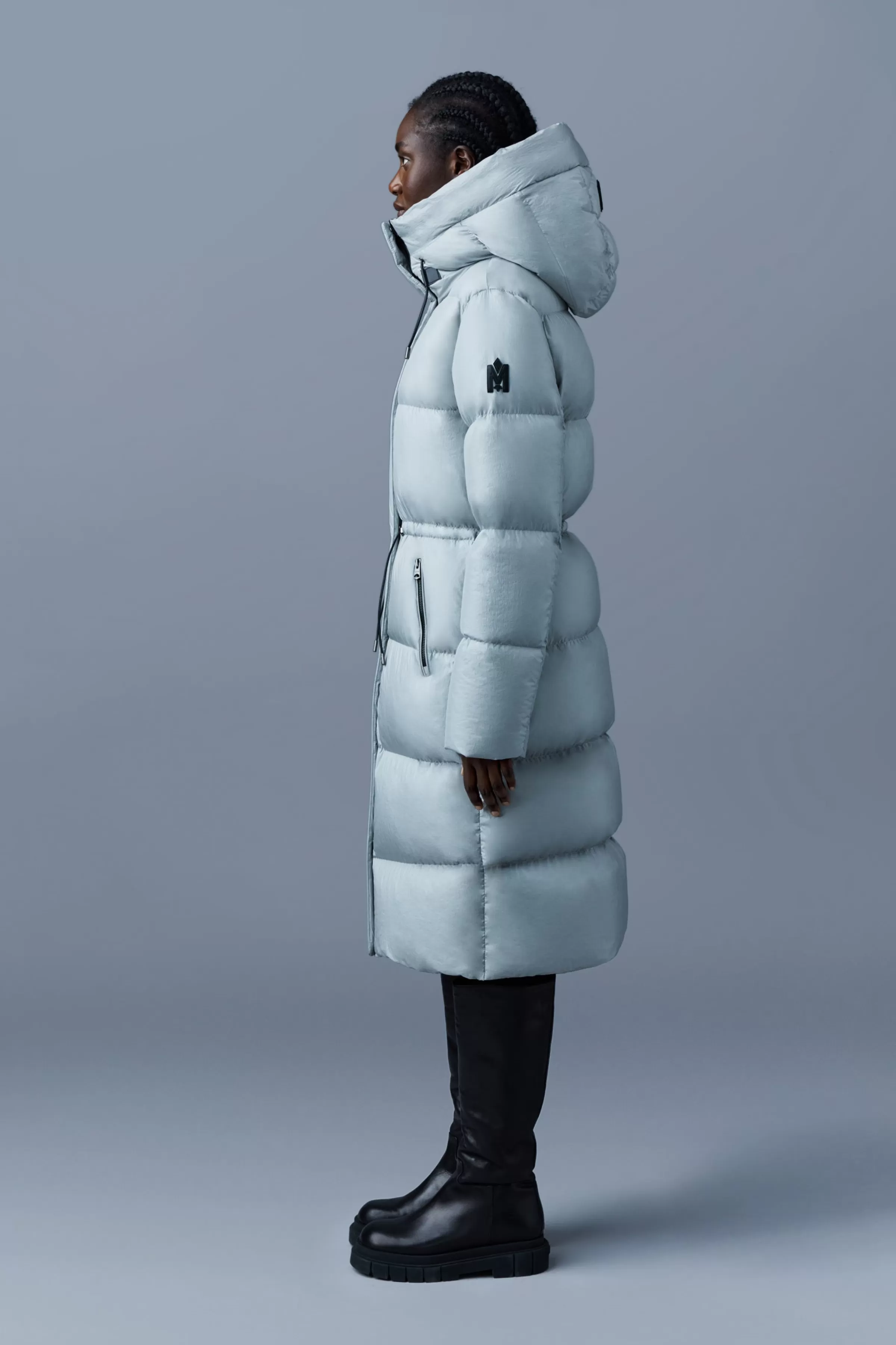 Ishani, Foil Shield Long Down Coat With Hood For Ladies | ® US | Mackage Online