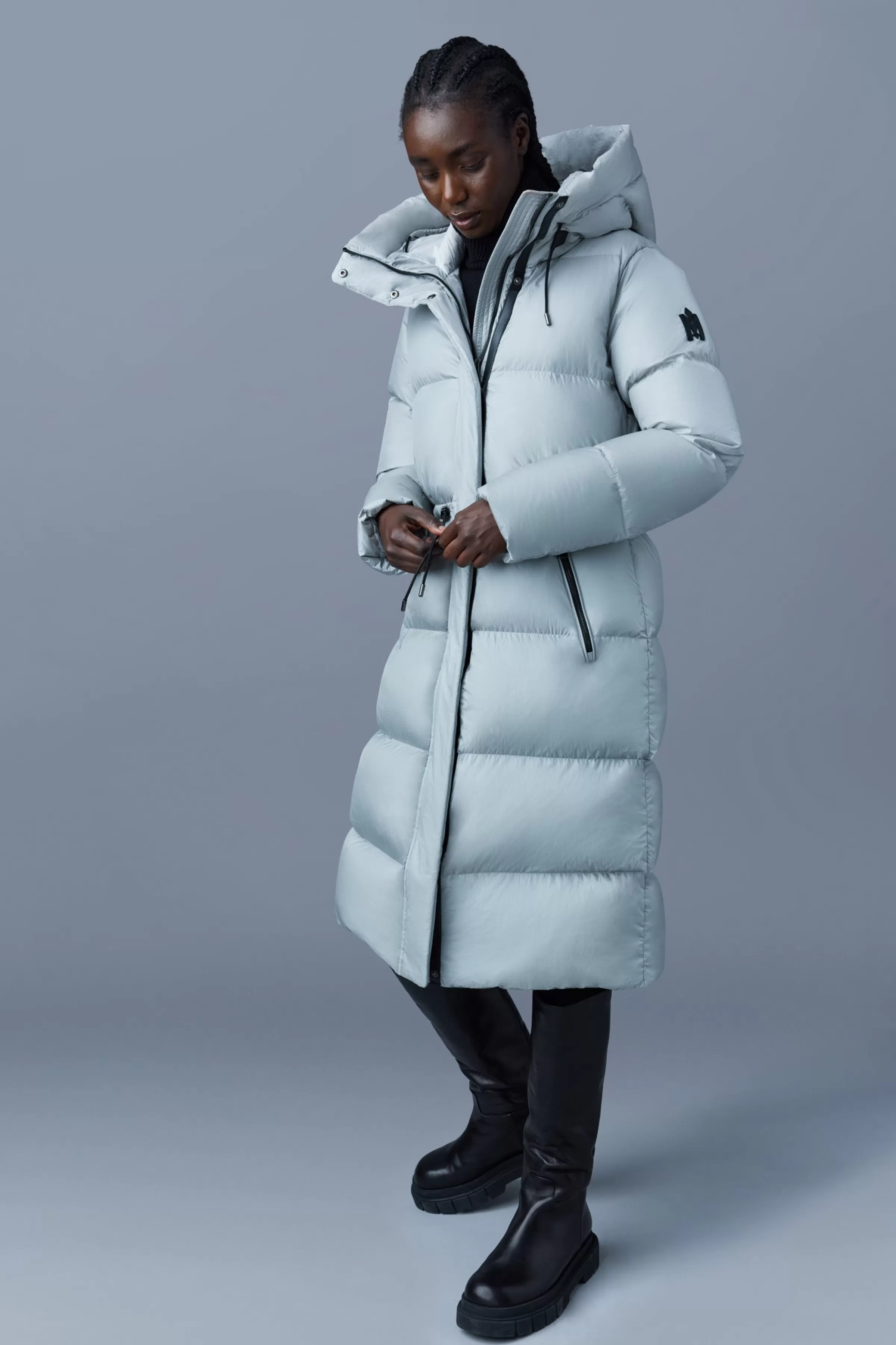 Ishani, Foil Shield Long Down Coat With Hood For Ladies | ® US | Mackage Online