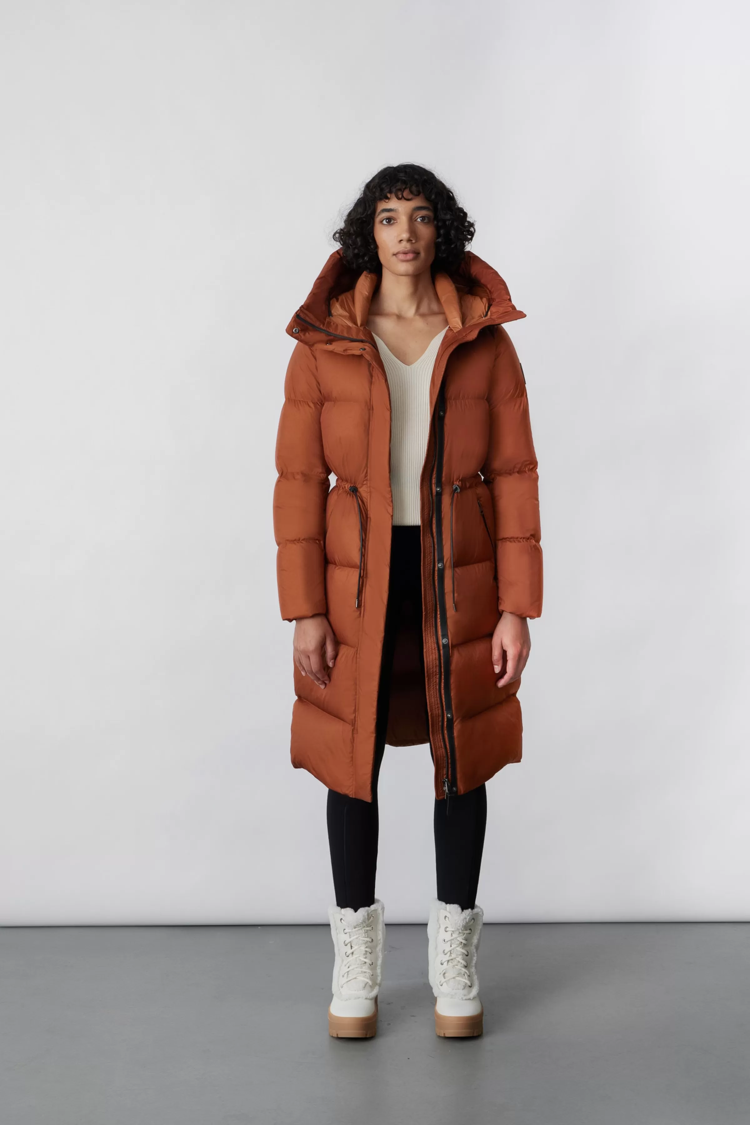 Ishani, Foil Shield Long Down Coat With Hood For Ladies | ® US | Mackage Online