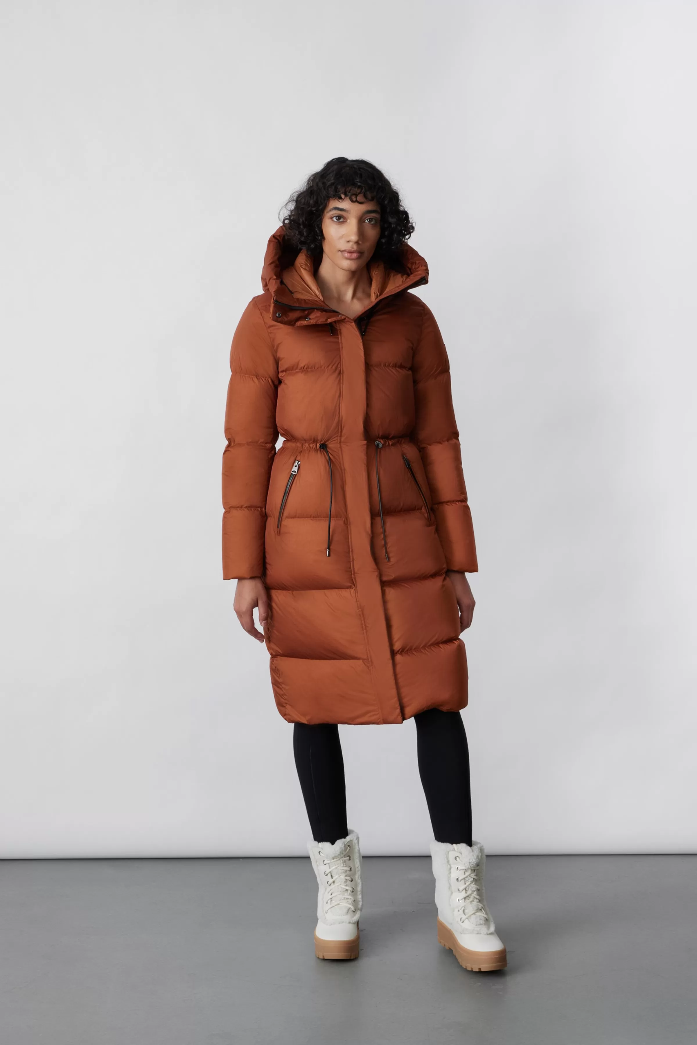 Ishani, Foil Shield Long Down Coat With Hood For Ladies | ® US | Mackage Online