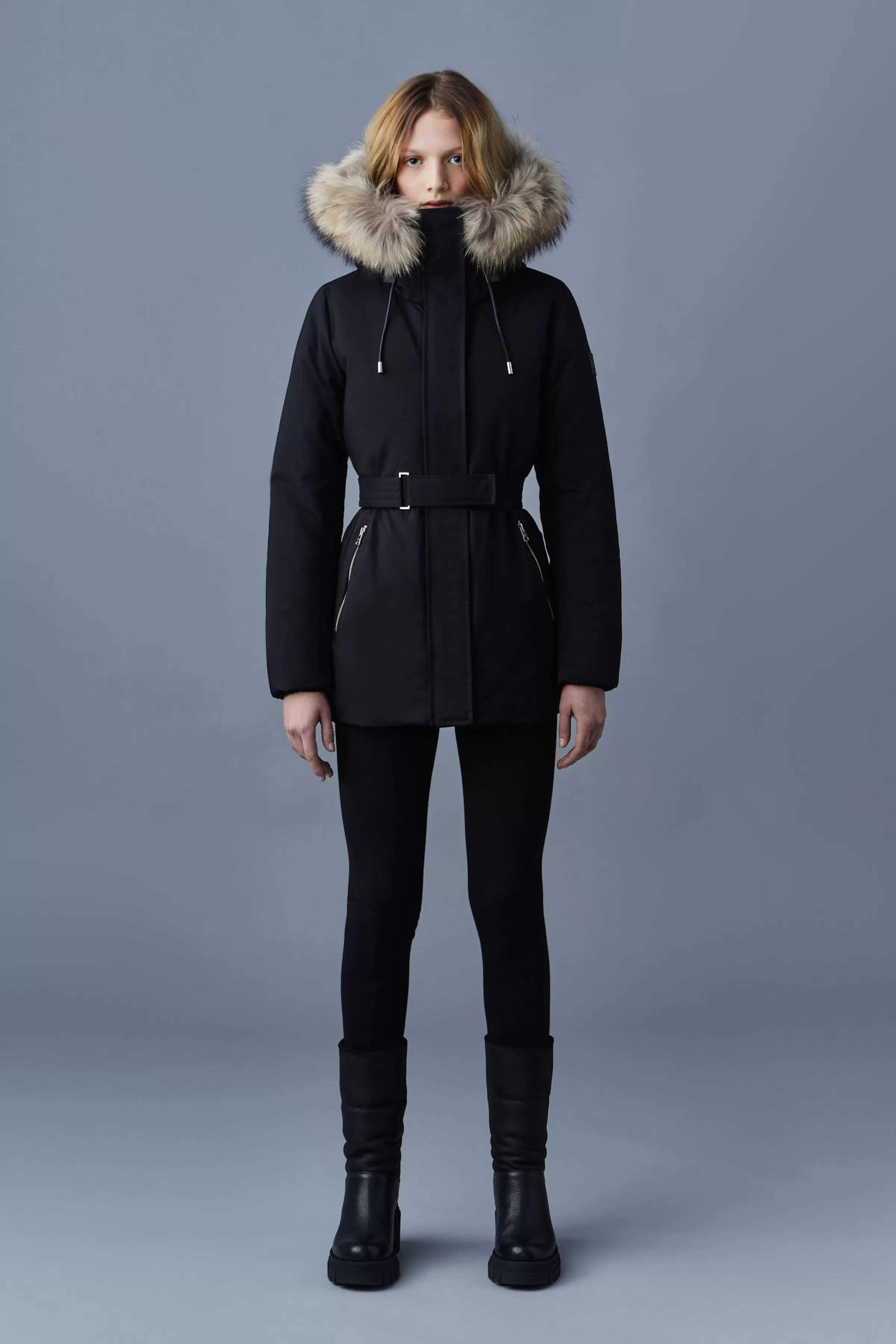 Jeni, 2-in-1 Down Parka With Removable Bib And Natural Fur For Ladies | ® US | Mackage Shop