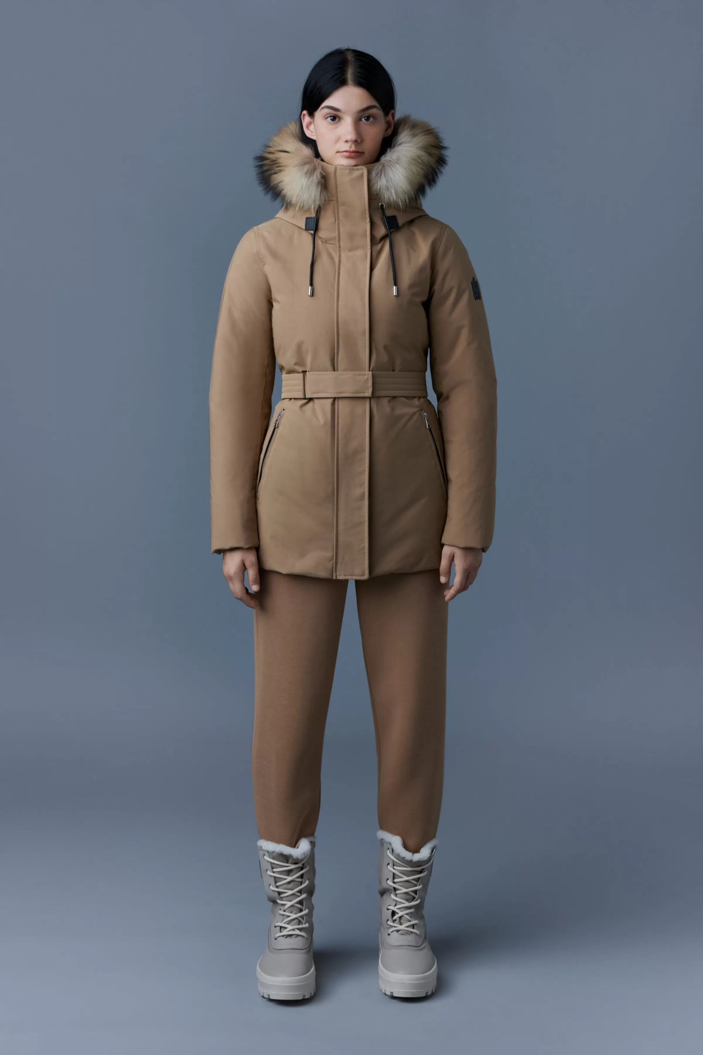 Jeni, 2-in-1 Down Parka With Removable Bib And Natural Fur For Ladies | ® US | Mackage Shop