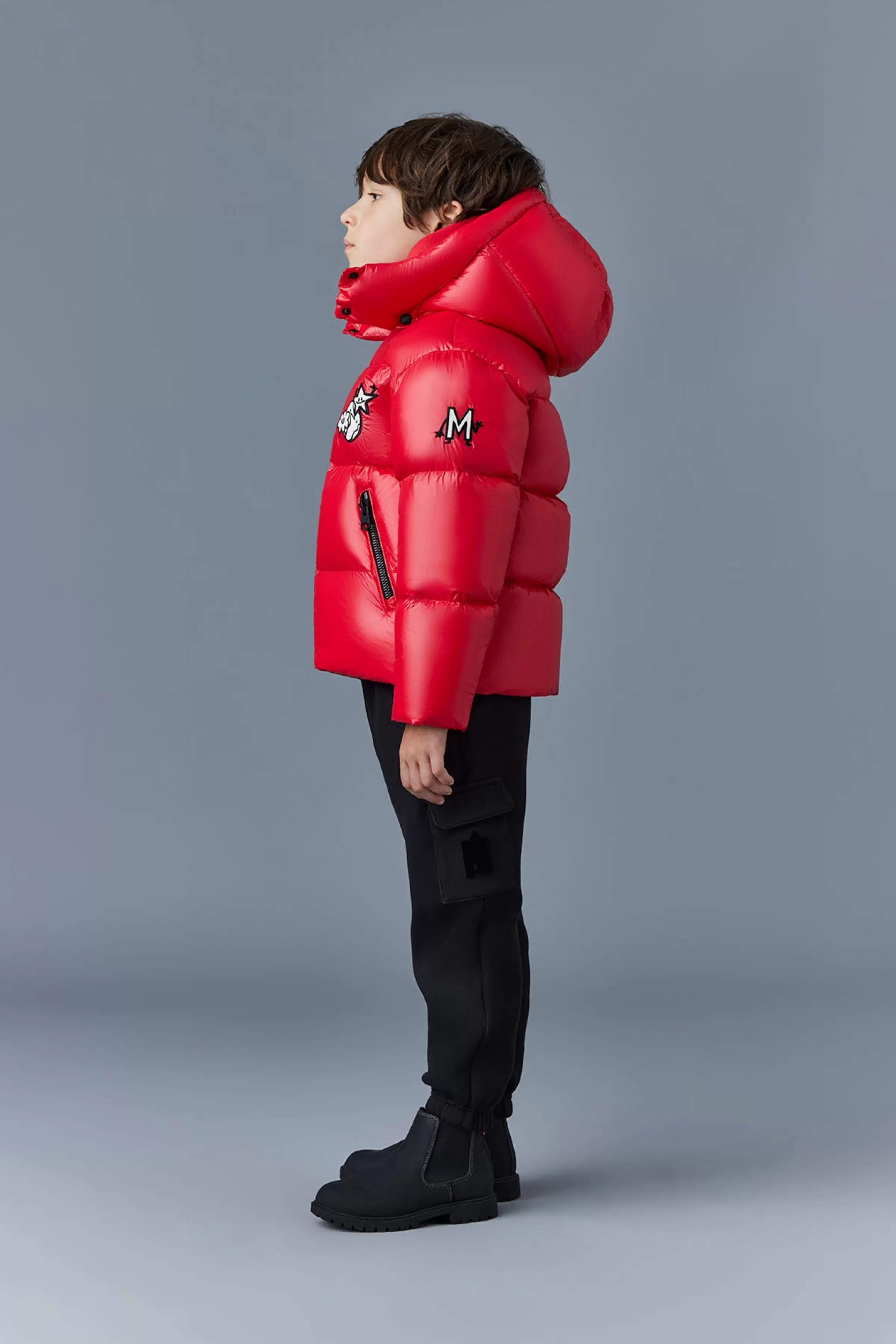 Jesse, Lightweight Down Jacket With Collab Logo And Graphics For Kids (8-14 Years) | ® US | Mackage Sale