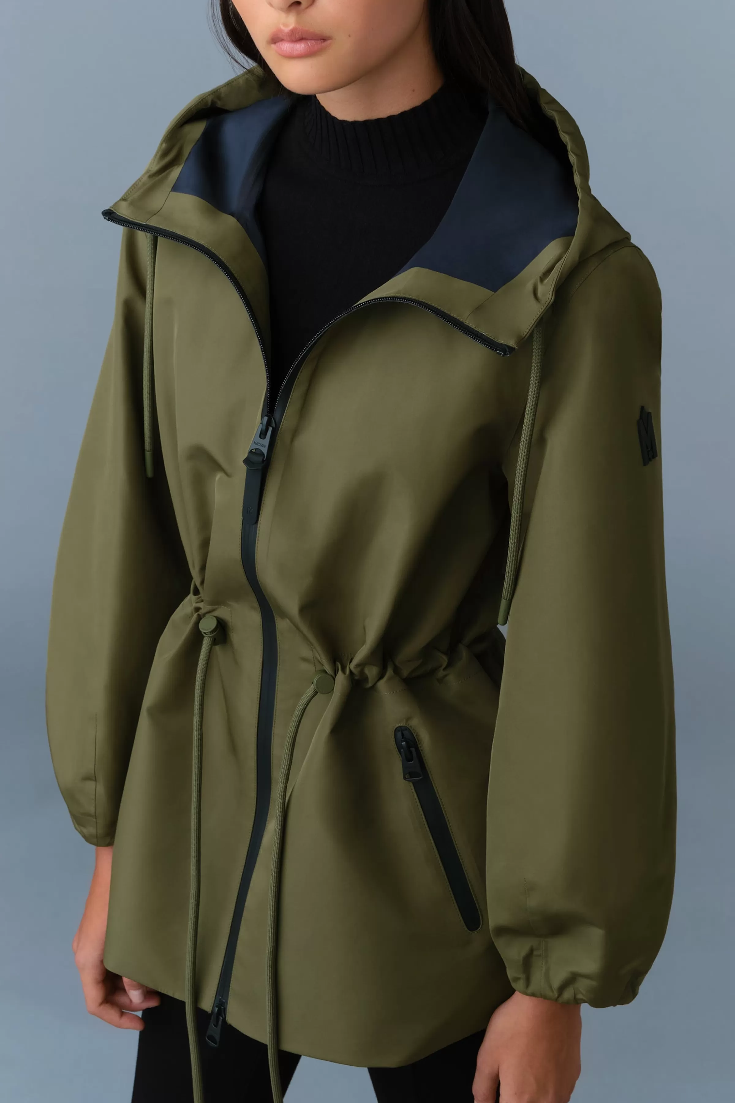 Kalea, Technical Rain Jacket With Drawcord Waist | ® US | Mackage Best