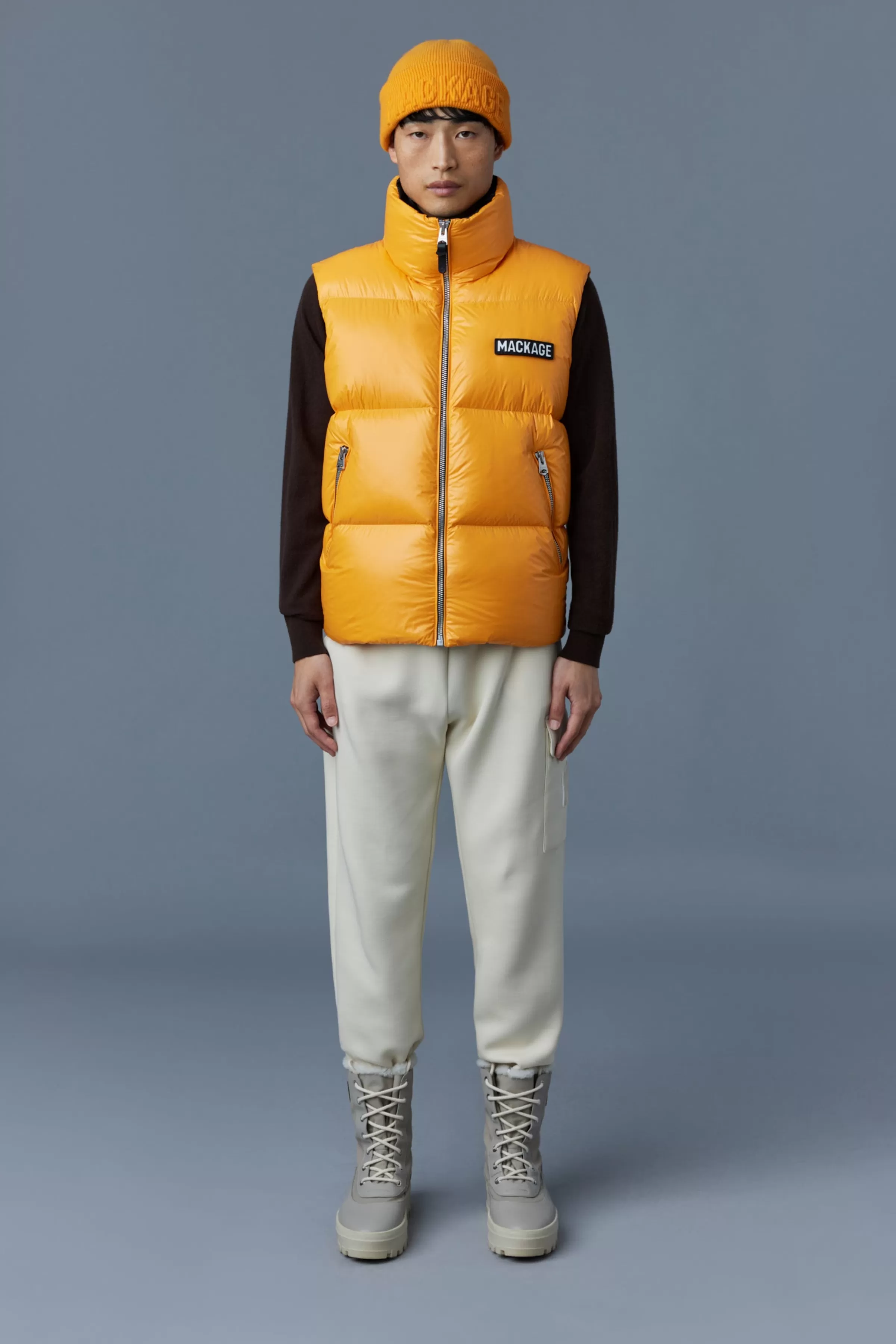 Kane, Lustrous Light Down Vest With Funnel Collar For Men | ® US | Mackage New