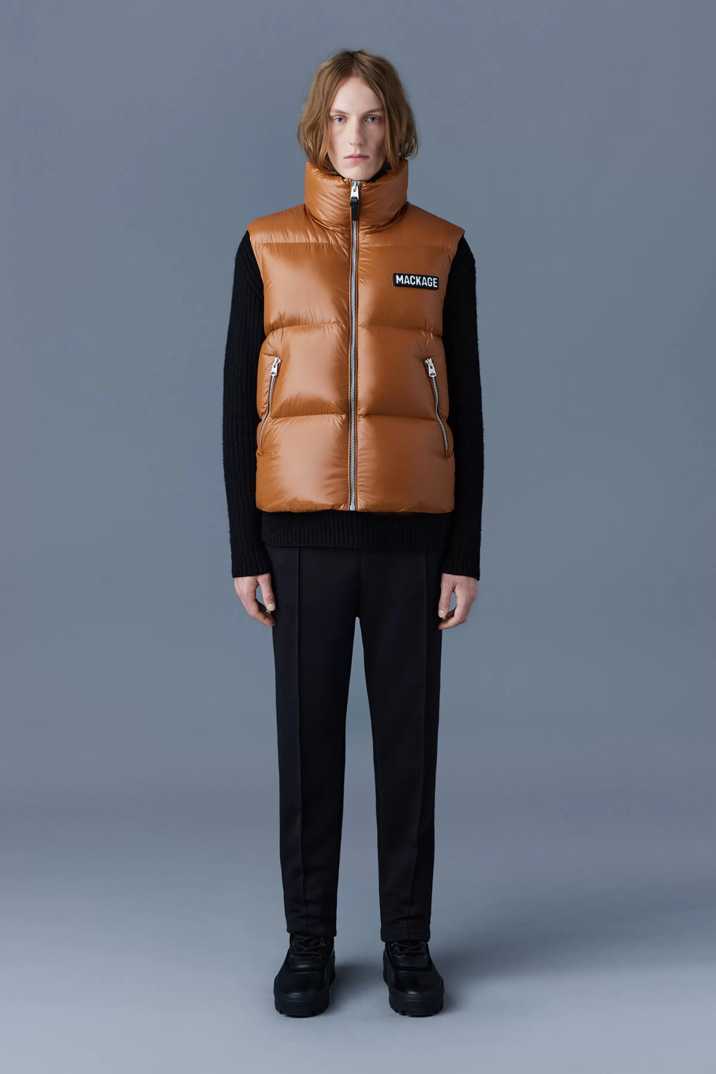 Kane, Lustrous Light Down Vest With Funnel Collar For Men | ® US | Mackage New