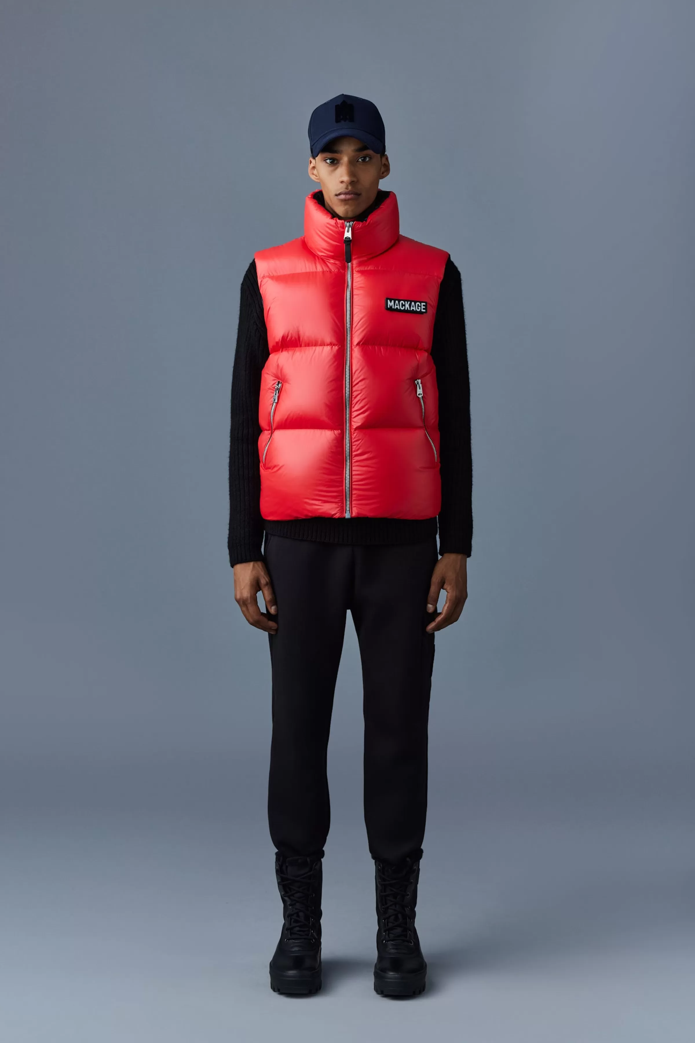 Kane, Lustrous Light Down Vest With Funnel Collar For Men | ® US | Mackage New