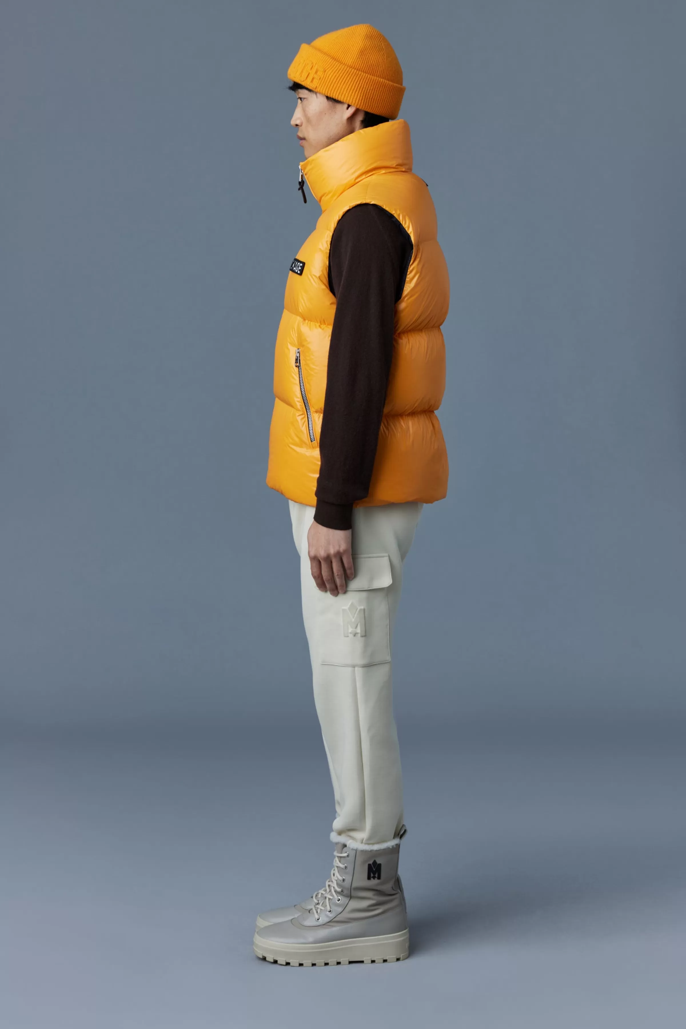 Kane, Lustrous Light Down Vest With Funnel Collar For Men | ® US | Mackage New