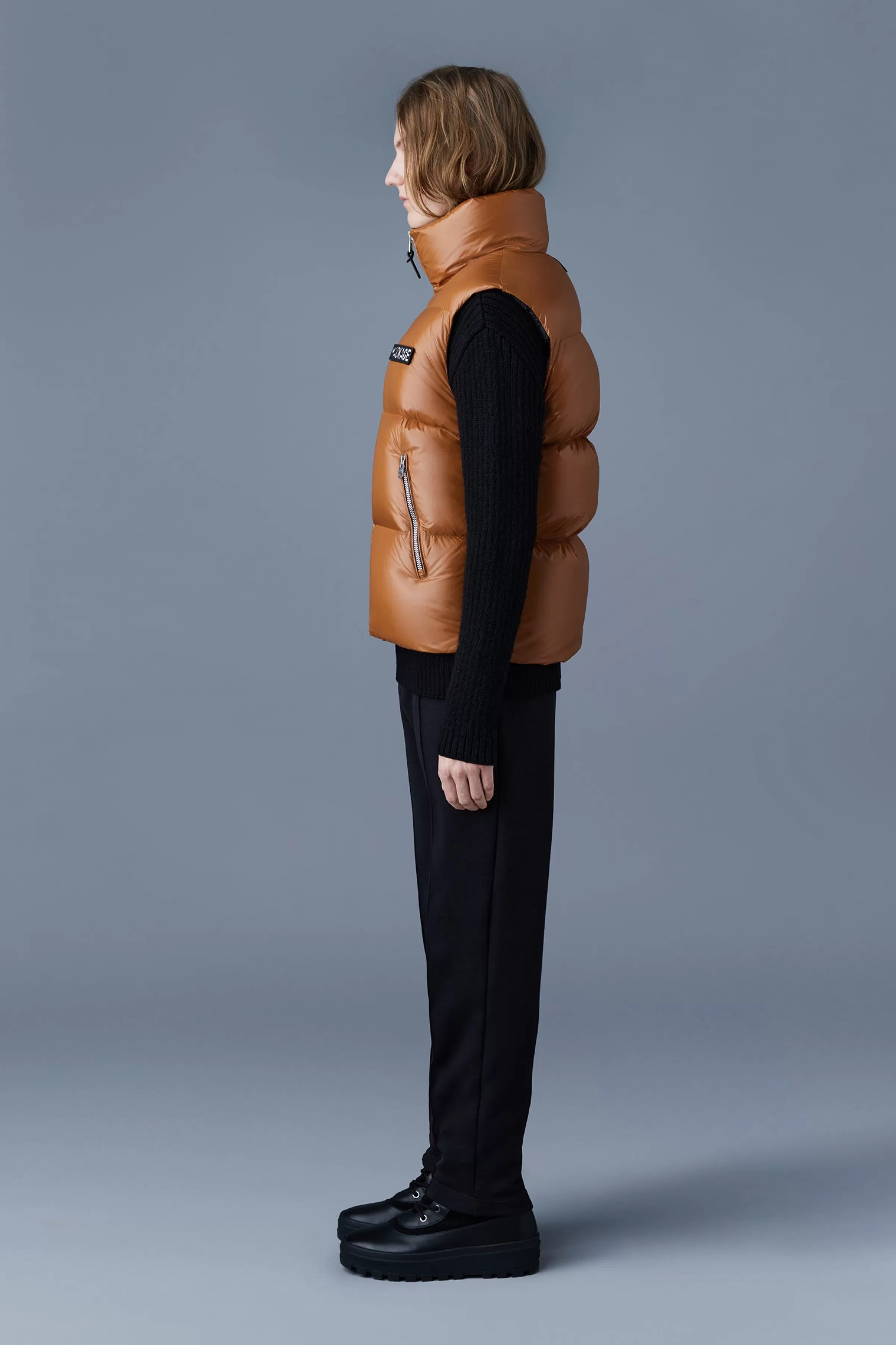 Kane, Lustrous Light Down Vest With Funnel Collar For Men | ® US | Mackage New