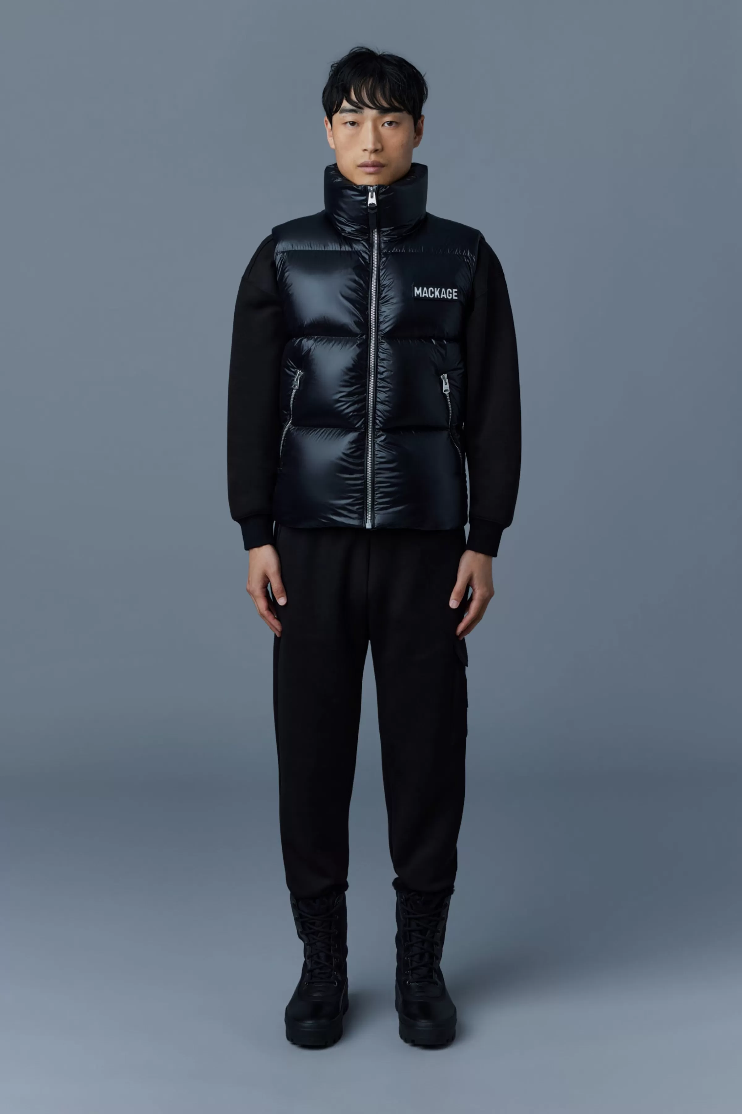 Kane, Lustrous Light Down Vest With Funnel Collar For Men | ® US | Mackage New
