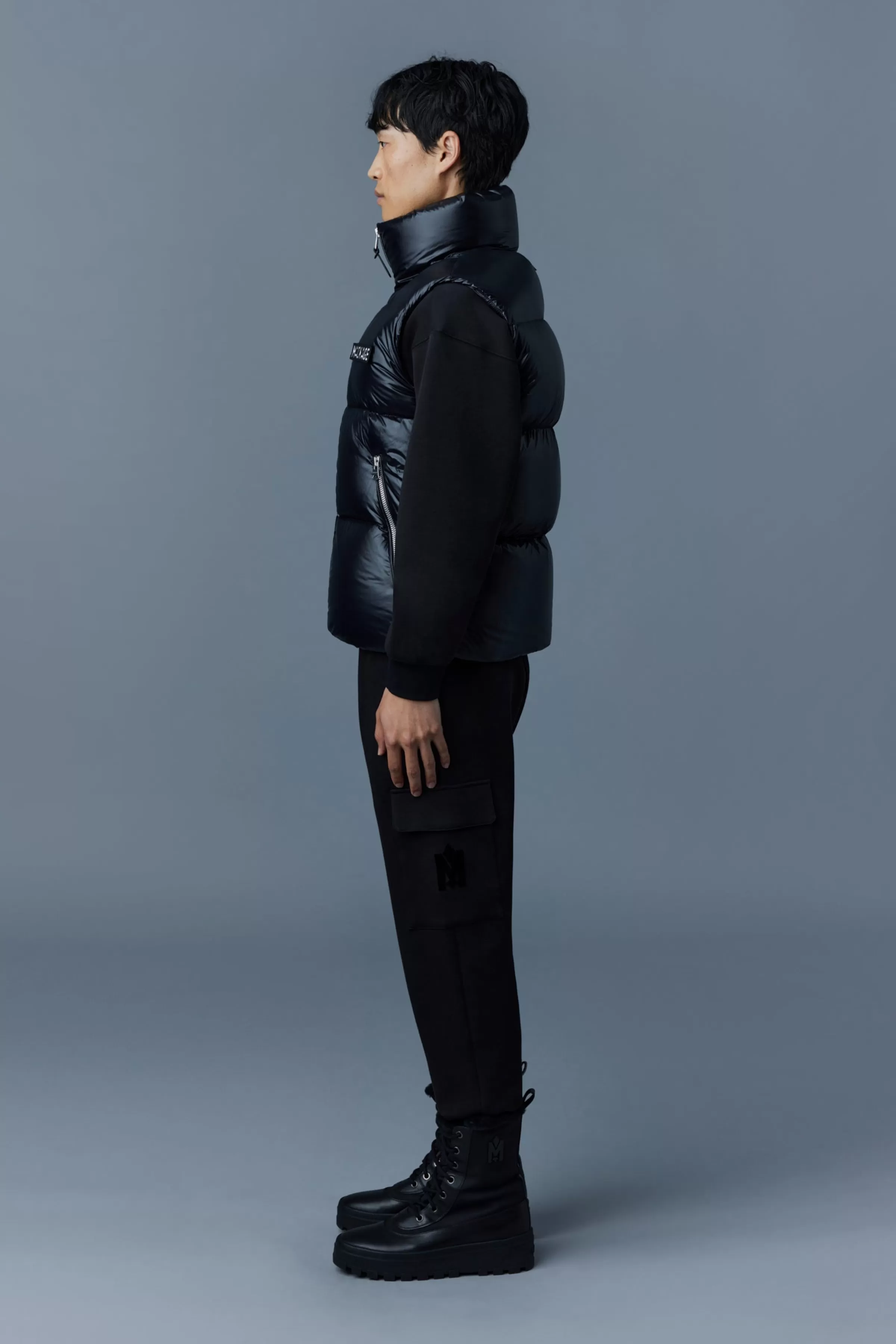 Kane, Lustrous Light Down Vest With Funnel Collar For Men | ® US | Mackage New