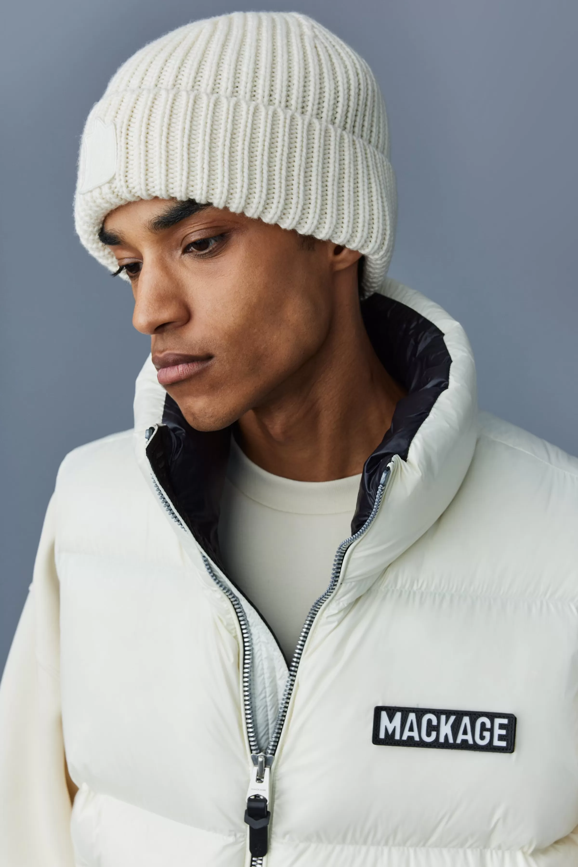 Kane, Lustrous Light Down Vest With Funnel Collar For Men | ® US | Mackage New