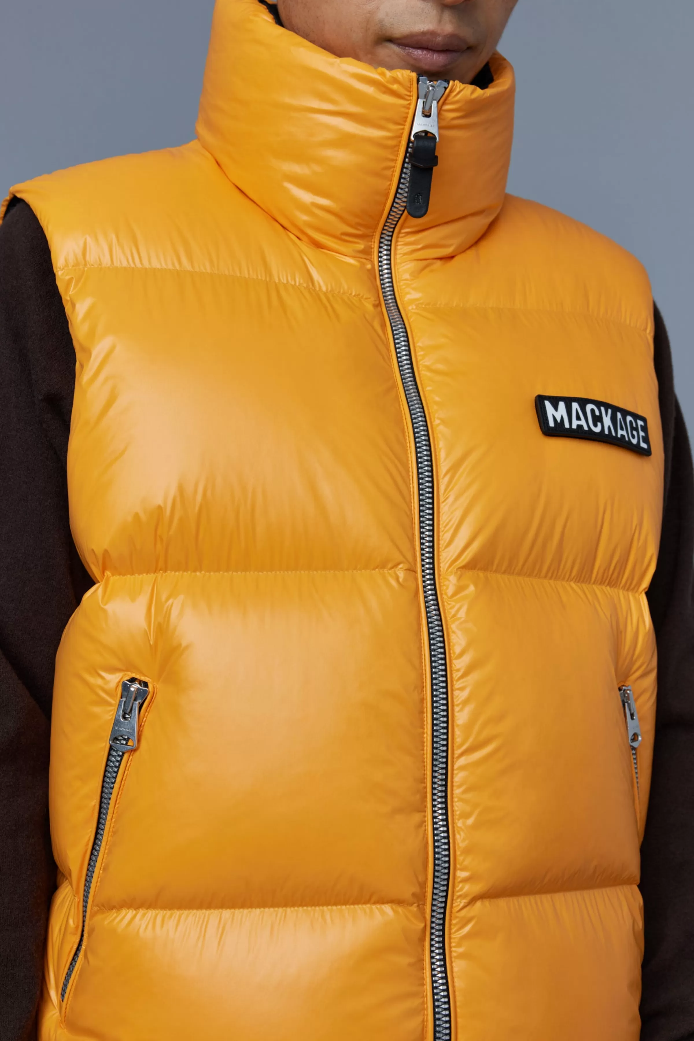 Kane, Lustrous Light Down Vest With Funnel Collar For Men | ® US | Mackage New