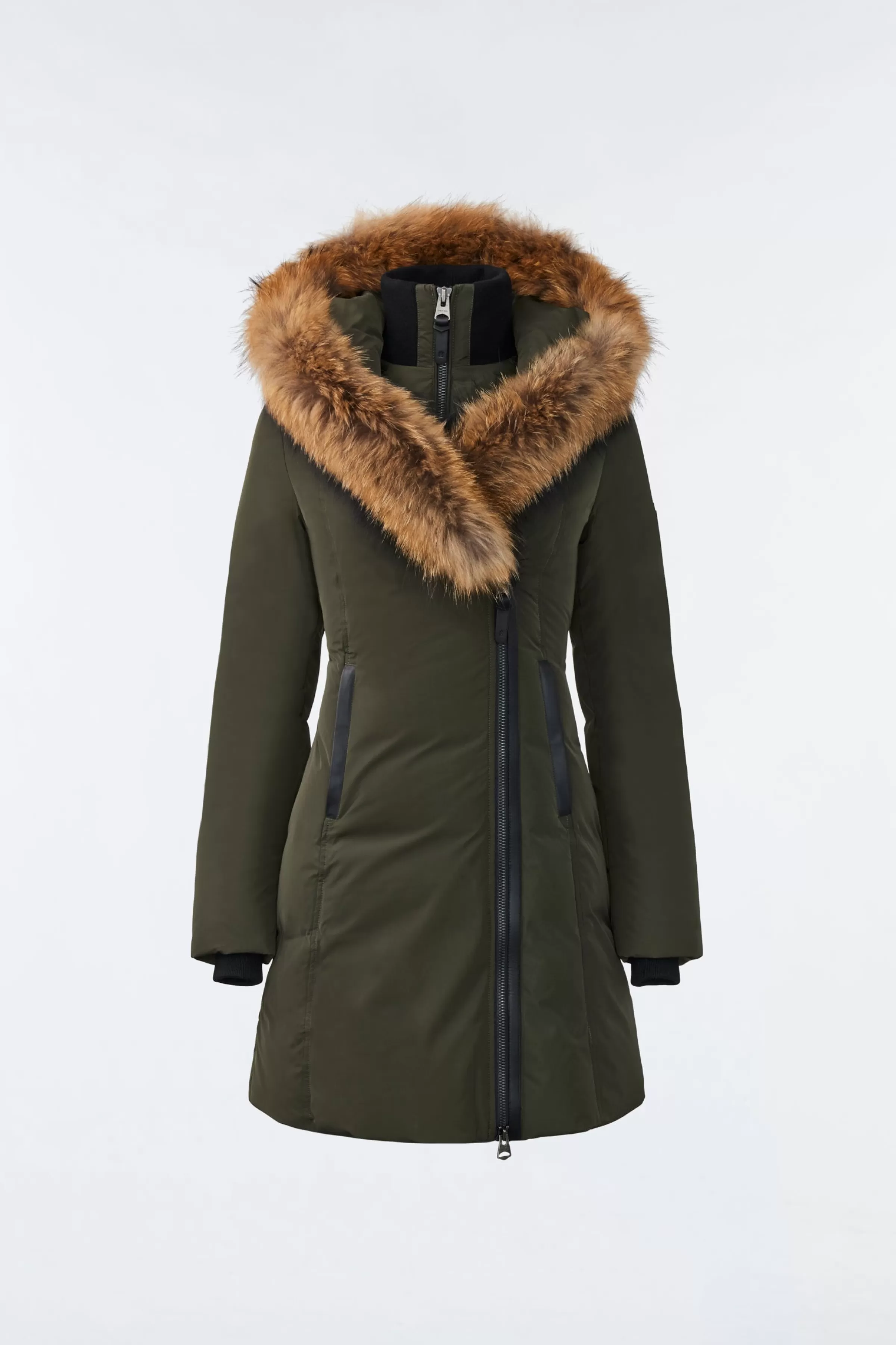 Kay, Down Coat With Natural Fur Signature Collar For Ladies | ® US | Mackage Best Sale