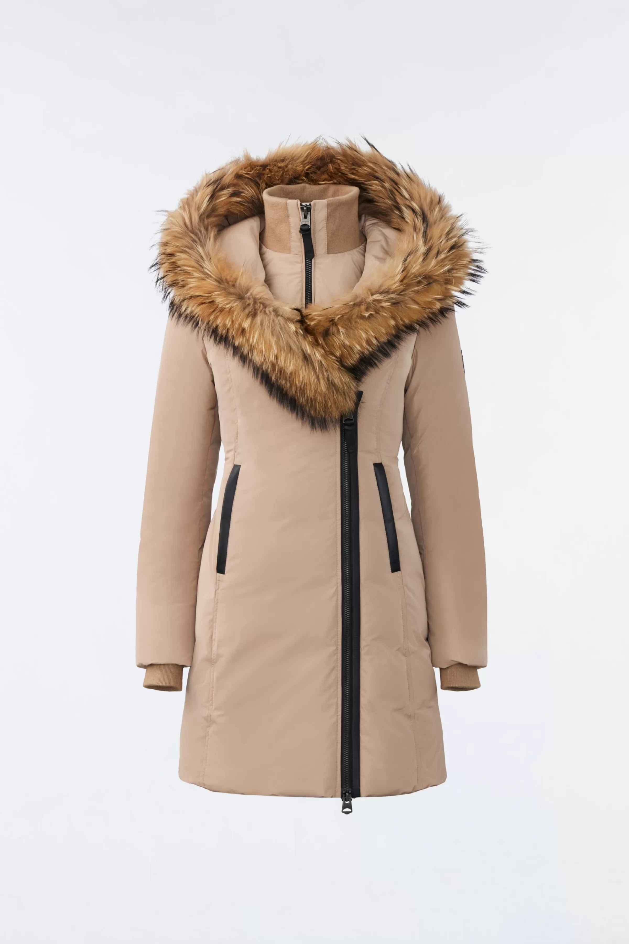 Kay, Down Coat With Natural Fur Signature Collar For Ladies | ® US | Mackage Best Sale