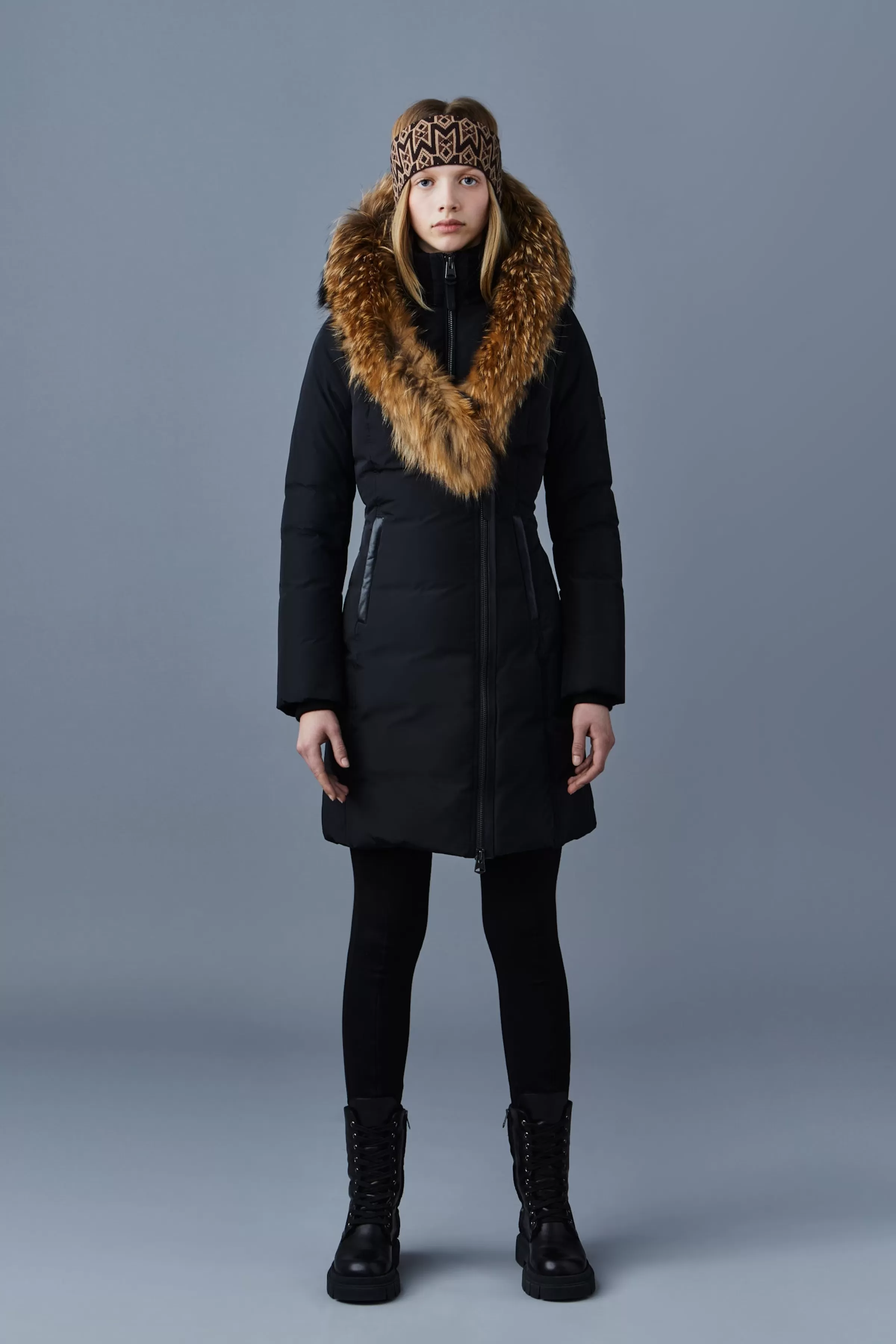 Kay, Down Coat With Natural Fur Signature Collar For Ladies | ® US | Mackage Best Sale