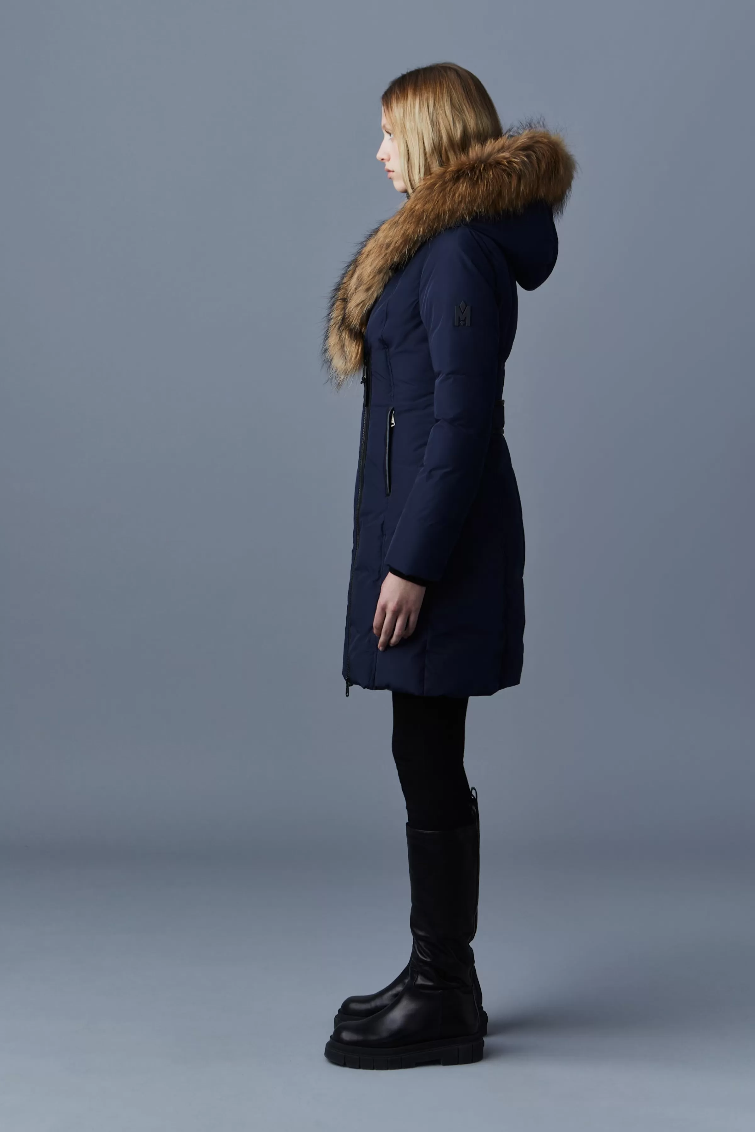 Kay, Down Coat With Natural Fur Signature Collar For Ladies | ® US | Mackage Best Sale