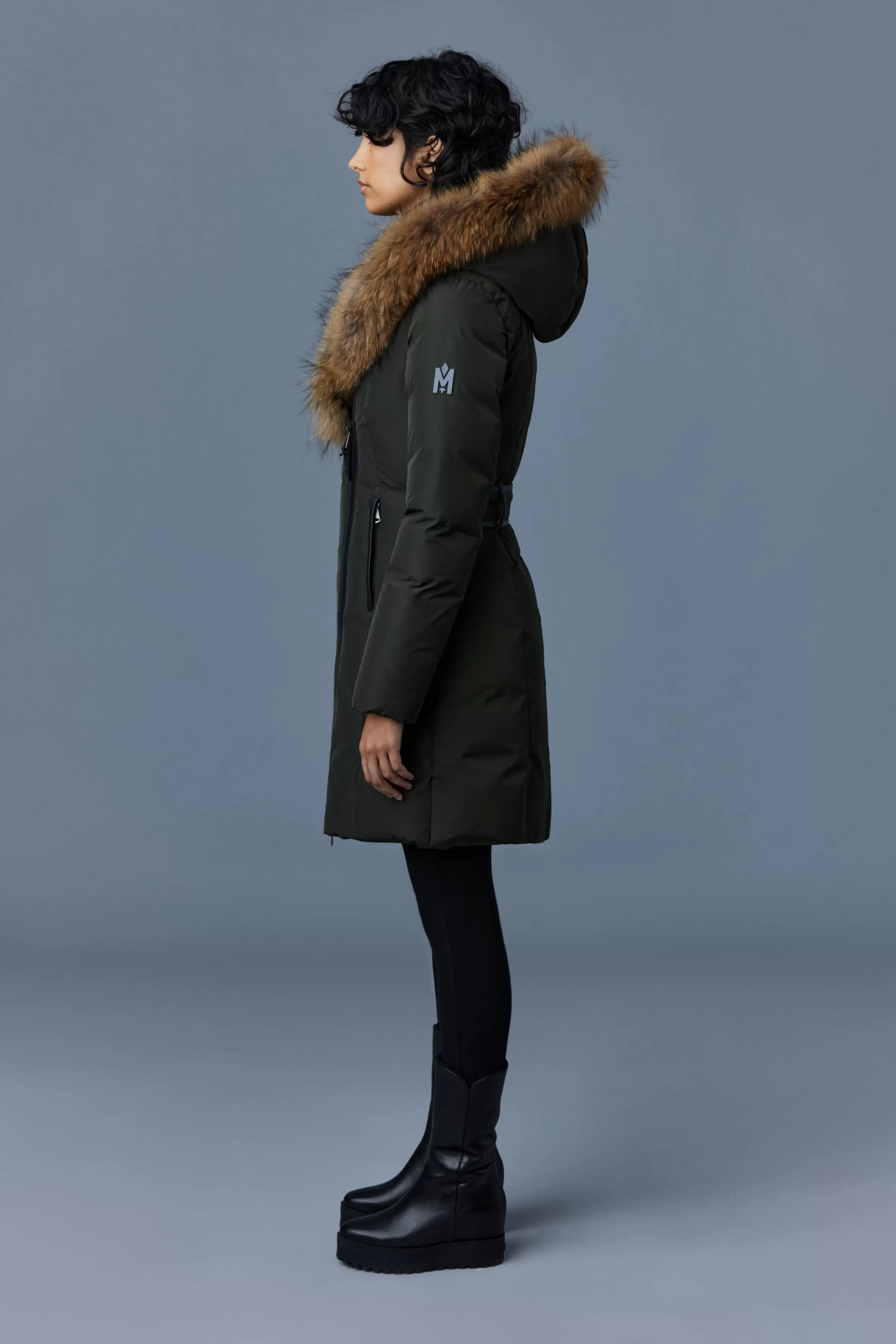 Kay, Down Coat With Natural Fur Signature Collar For Ladies | ® US | Mackage Best Sale