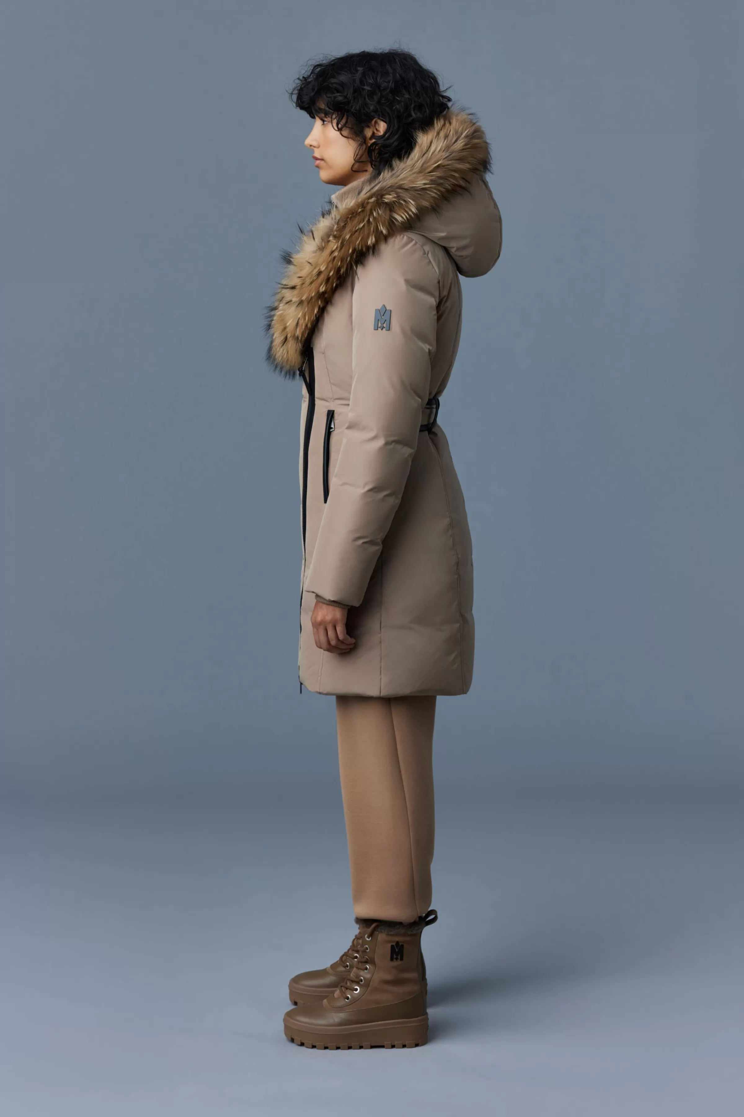 Kay, Down Coat With Natural Fur Signature Collar For Ladies | ® US | Mackage Best Sale