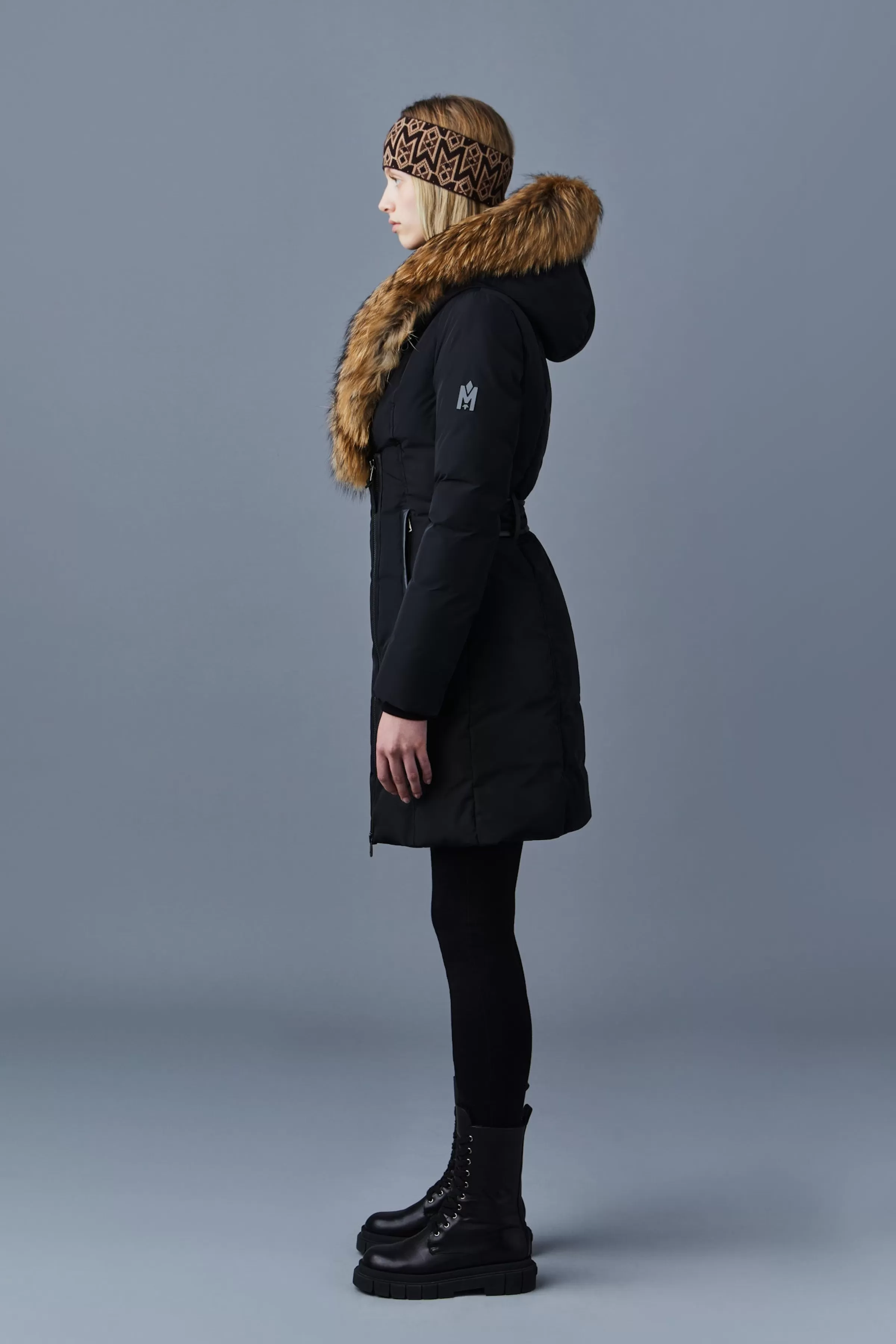 Kay, Down Coat With Natural Fur Signature Collar For Ladies | ® US | Mackage Best Sale