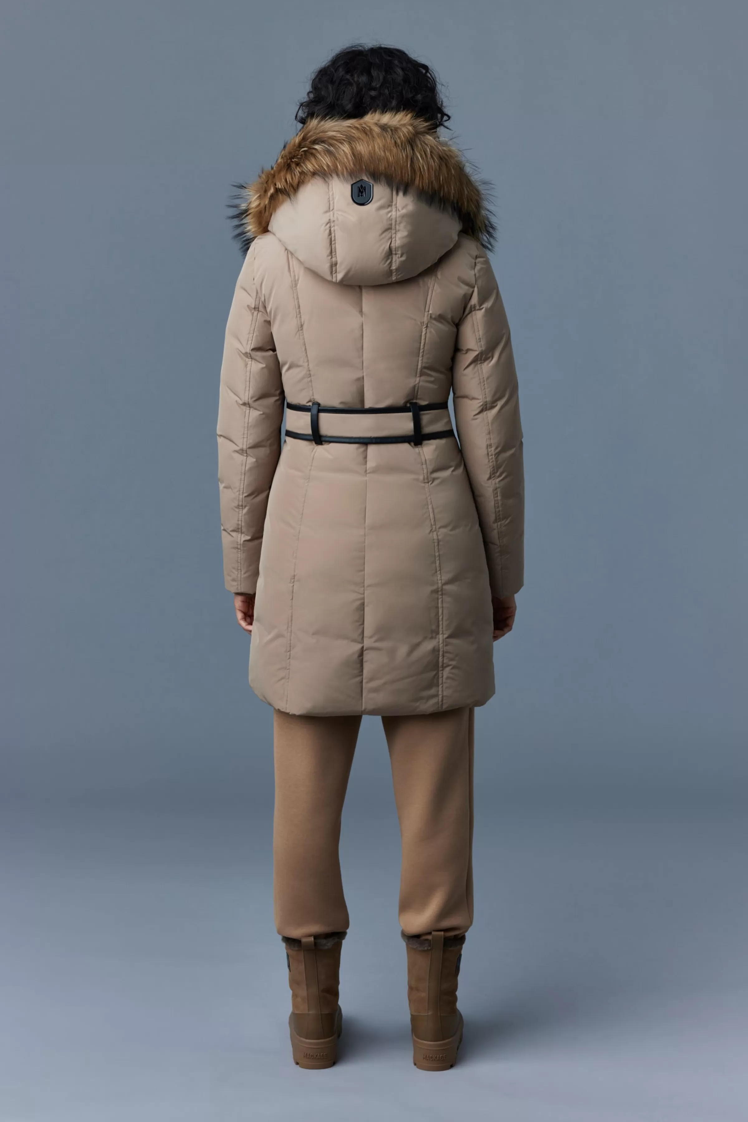 Kay, Down Coat With Natural Fur Signature Collar For Ladies | ® US | Mackage Best Sale