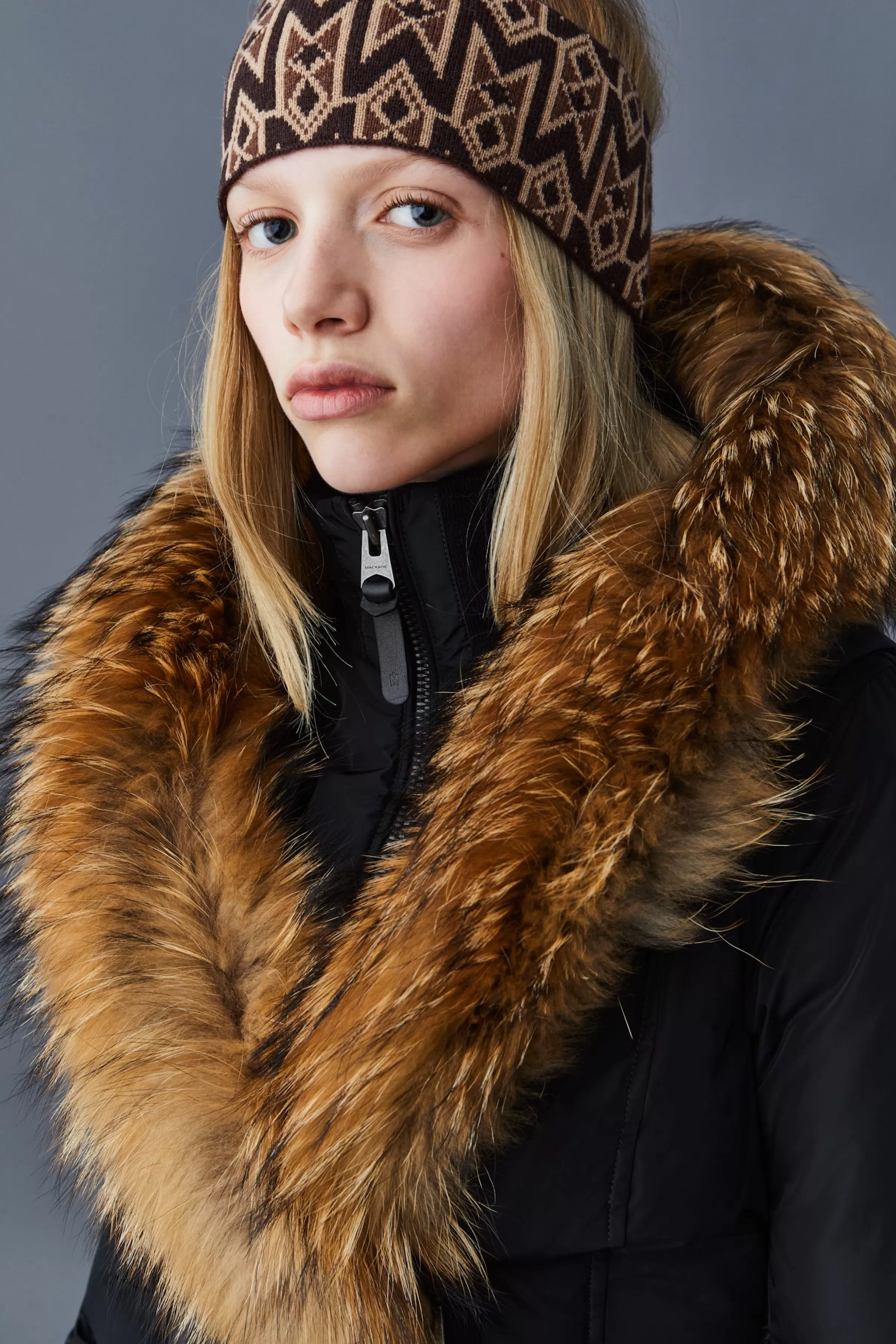Kay, Down Coat With Natural Fur Signature Collar For Ladies | ® US | Mackage Best Sale