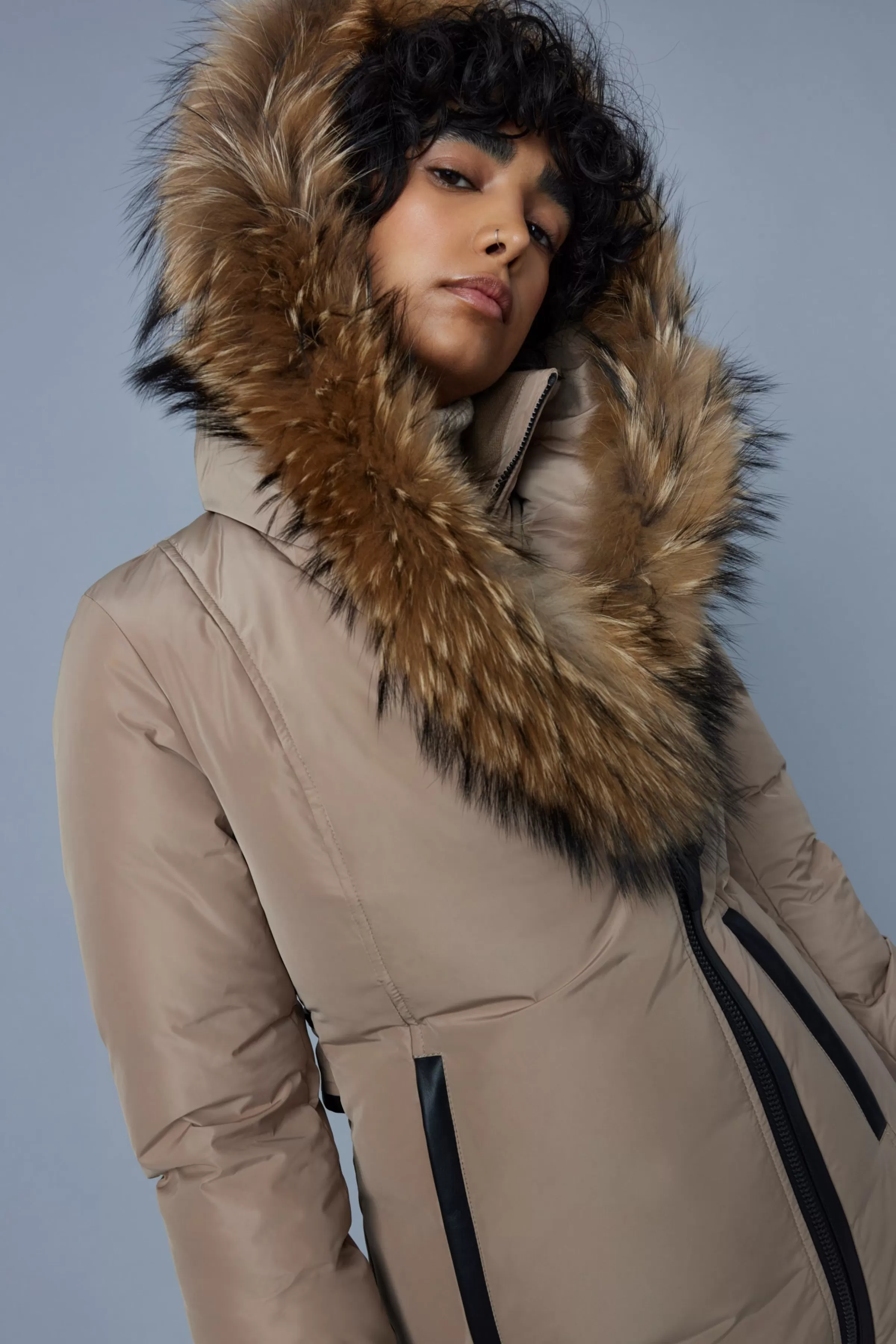 Kay, Down Coat With Natural Fur Signature Collar For Ladies | ® US | Mackage Best Sale