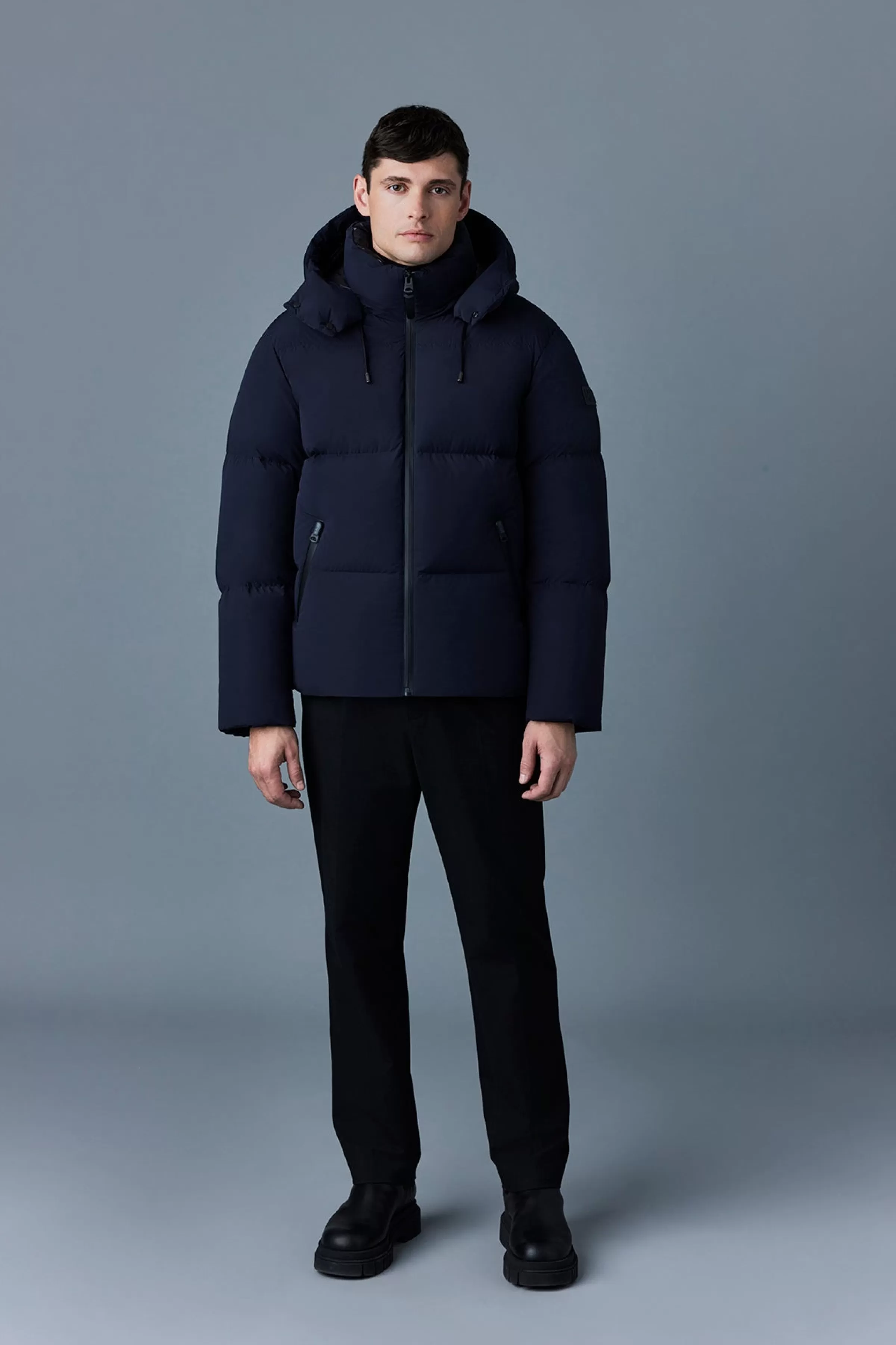 Kent, Stretch Matt Down Jacket With Hood For Men | ® US | Mackage Cheap