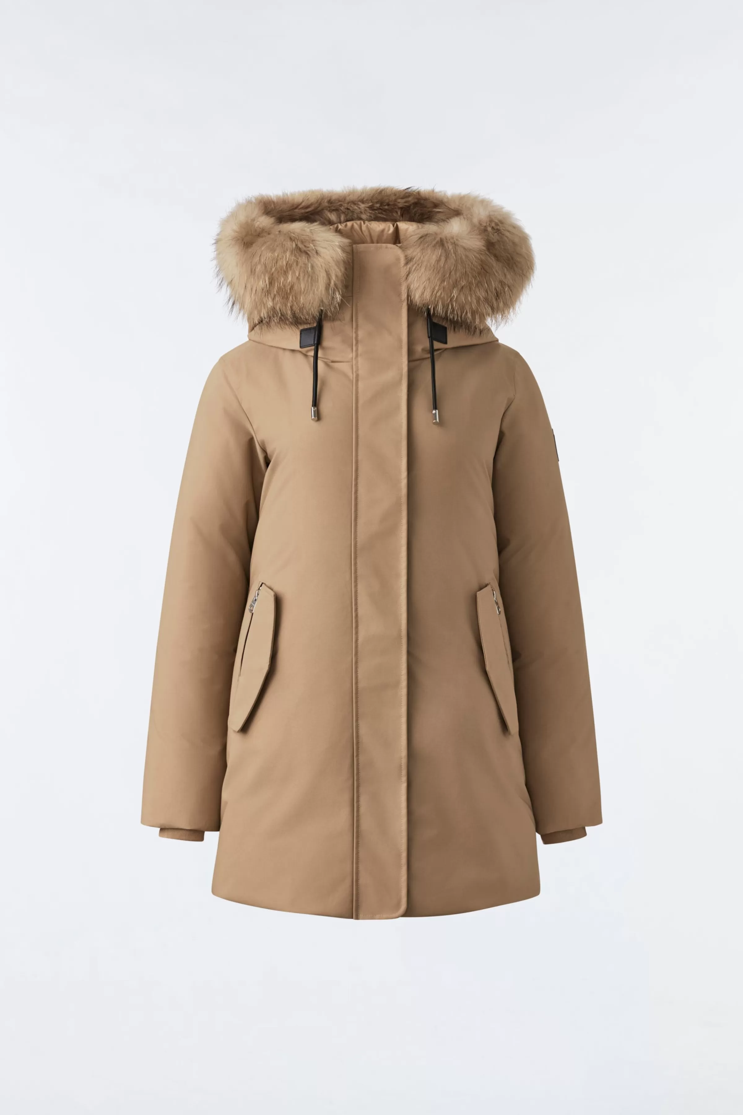 Kinslee, 2-in-1 Oversized Down Parka With Bib And Natural Fur For Ladies | ® US | Mackage Outlet