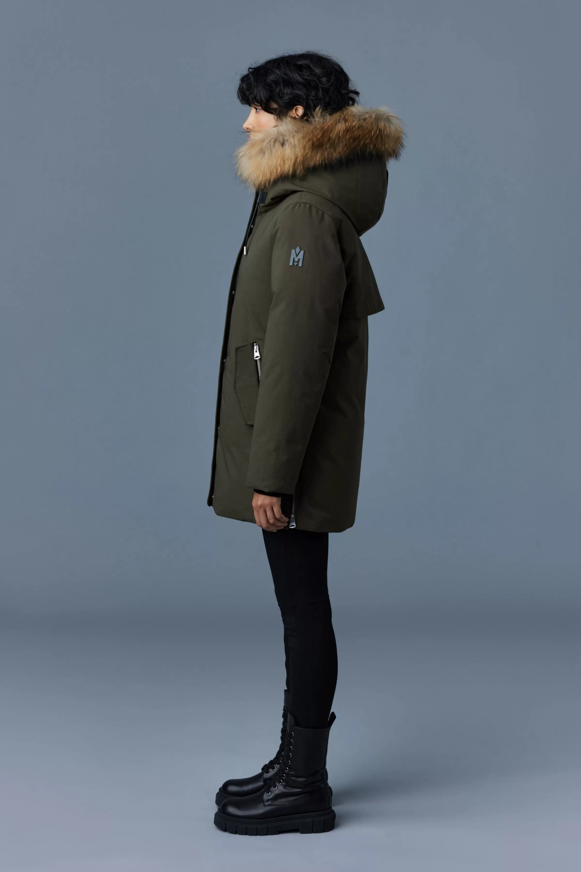 Kinslee, 2-in-1 Oversized Down Parka With Bib And Natural Fur For Ladies | ® US | Mackage Outlet