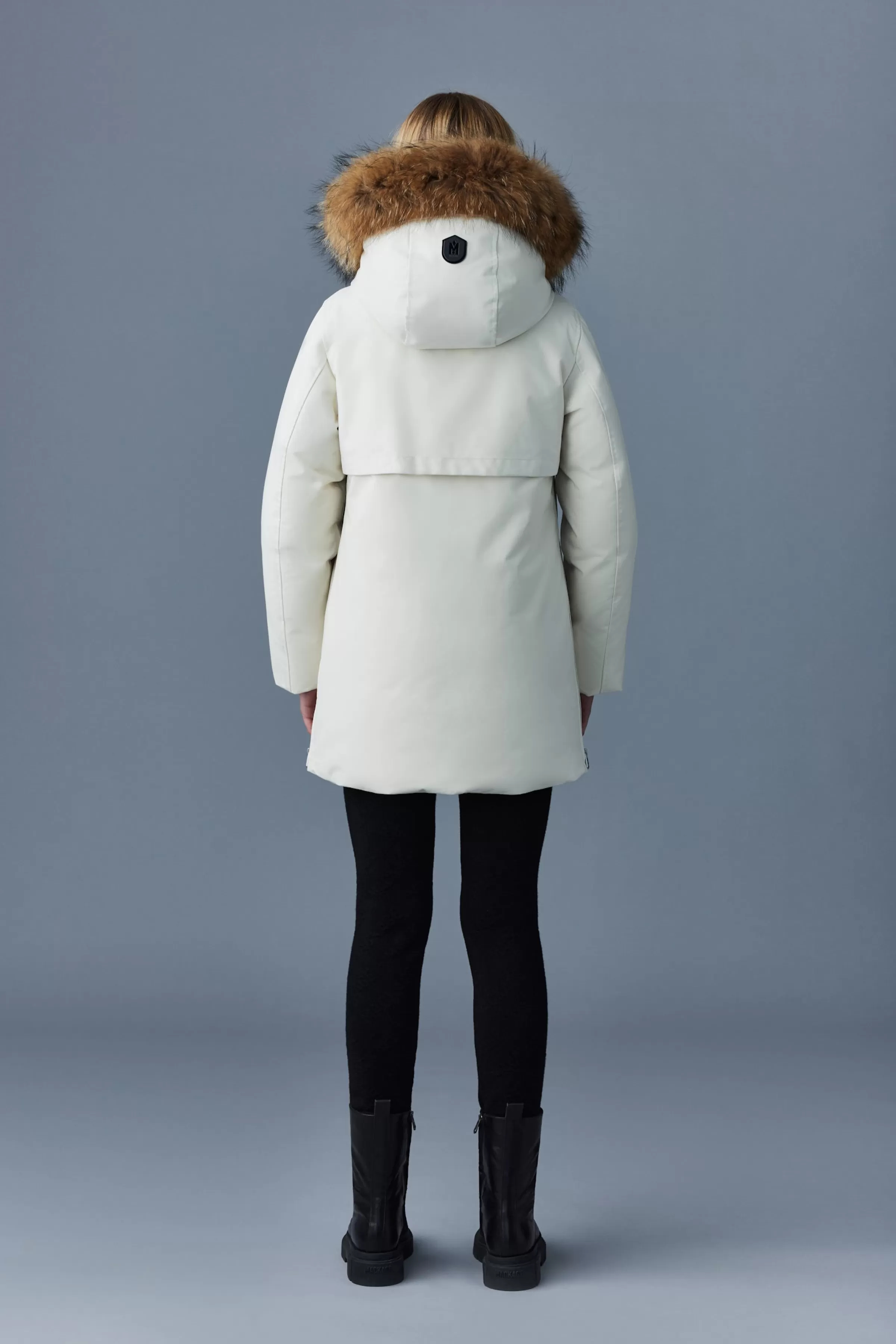 Kinslee, 2-in-1 Oversized Down Parka With Bib And Natural Fur For Ladies | ® US | Mackage Outlet