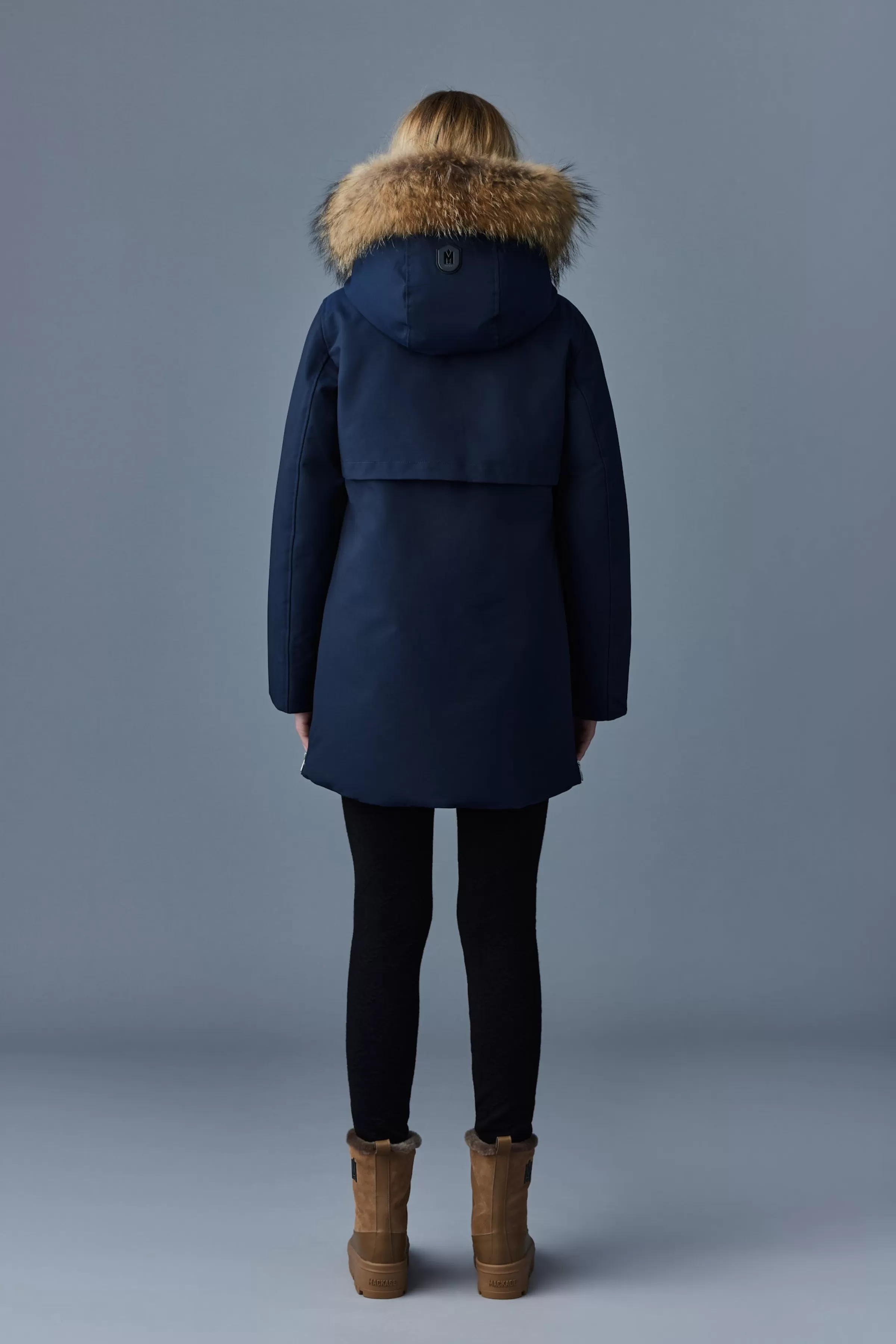 Kinslee, 2-in-1 Oversized Down Parka With Bib And Natural Fur For Ladies | ® US | Mackage Outlet