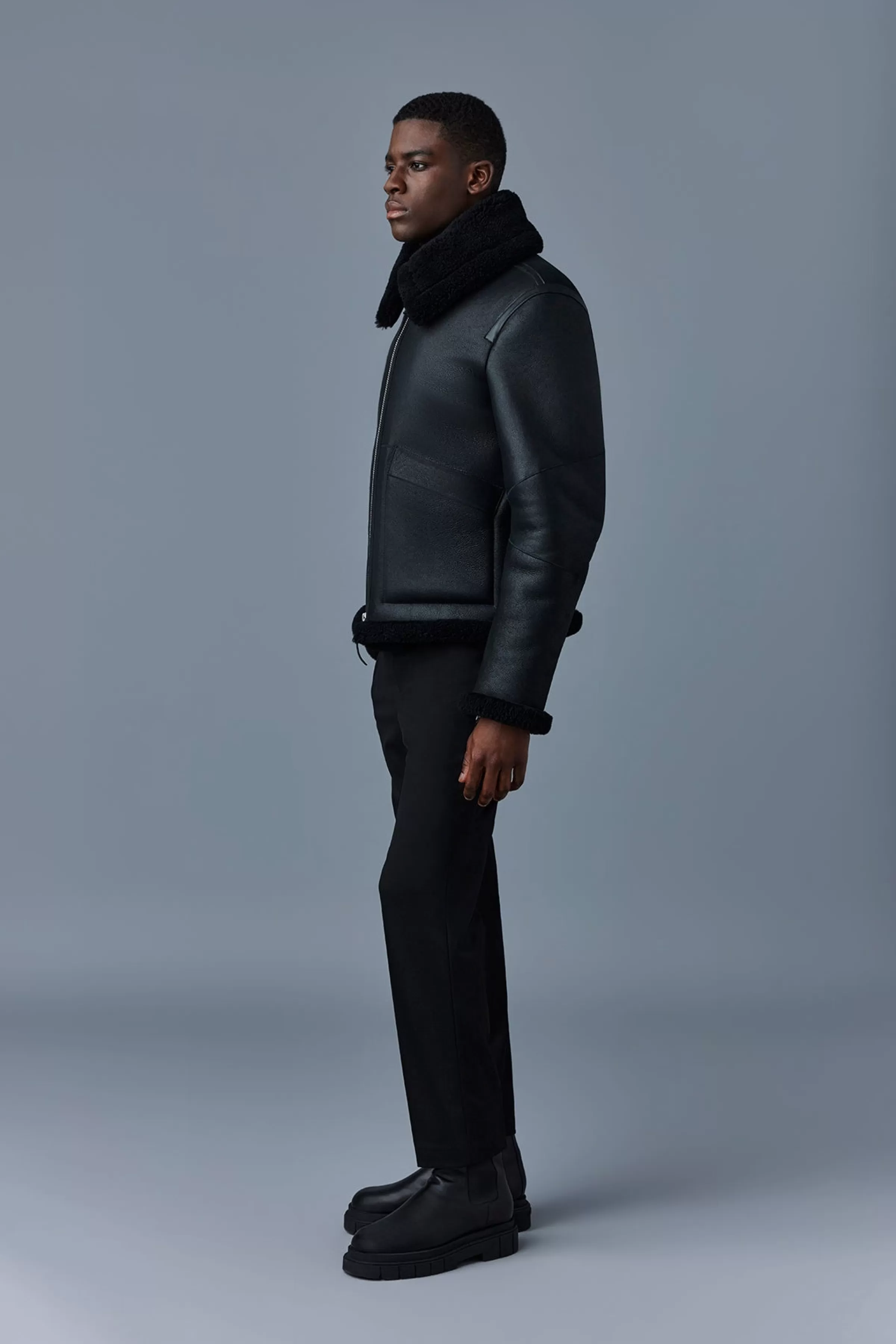 Kristian, Sheepskin Jacket With Spread Collar For Men | ® US | Mackage Best