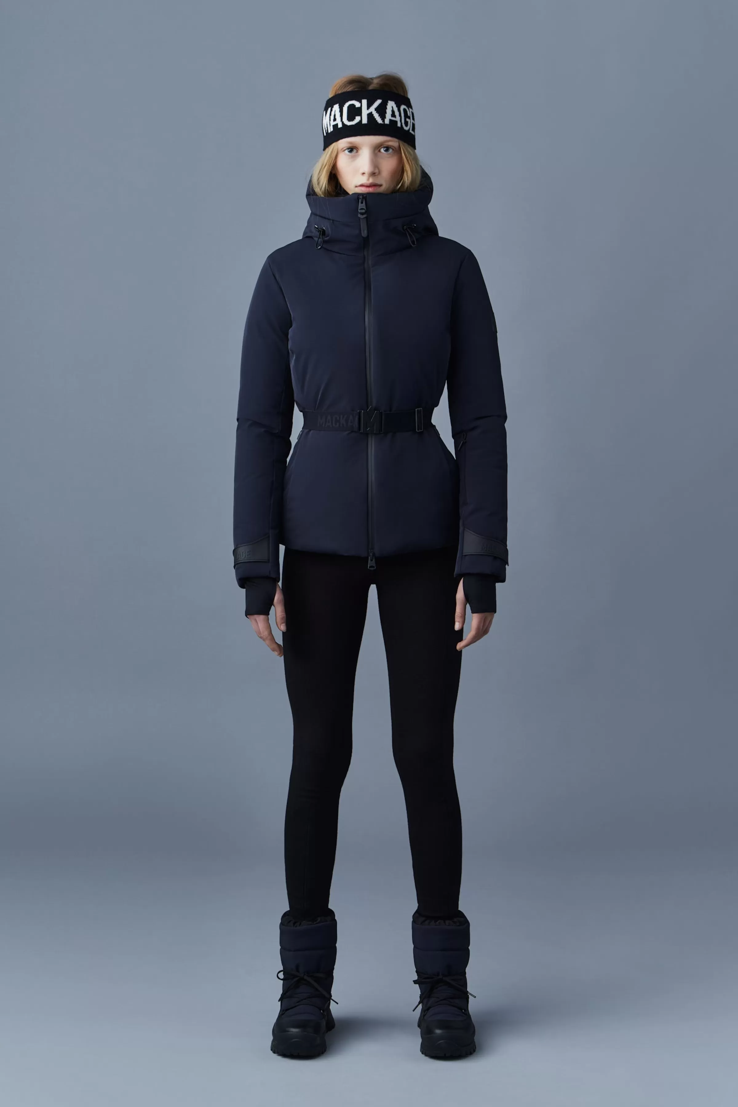 Krystal, Agile-360 Belted Down Ski Jacket With Hood For Ladies | ® US | Mackage Cheap