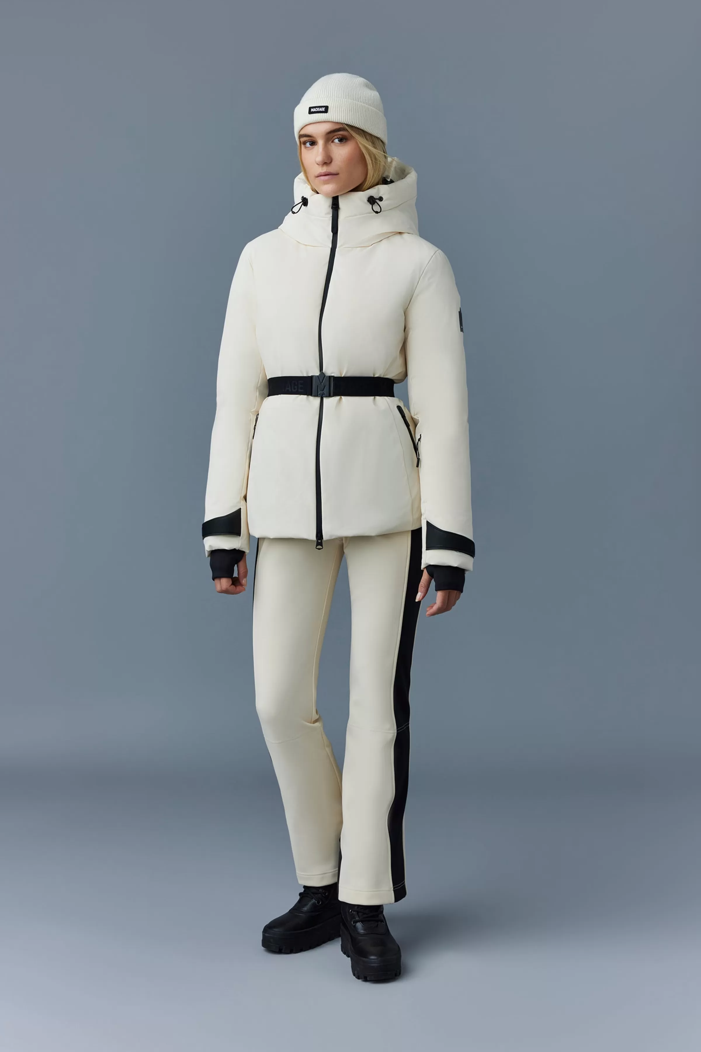 Krystal, Agile-360 Belted Down Ski Jacket With Hood For Ladies | ® US | Mackage Cheap