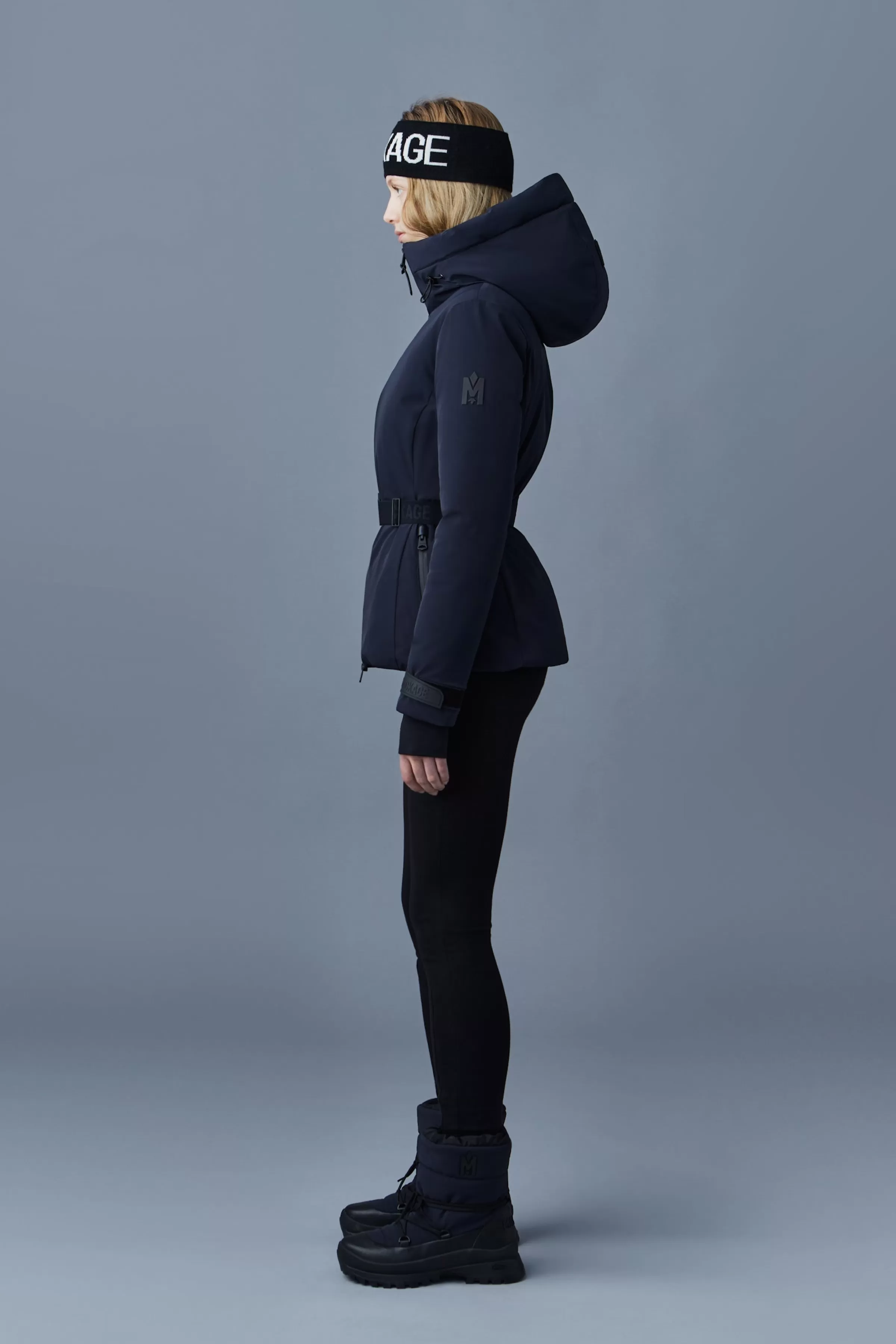 Krystal, Agile-360 Belted Down Ski Jacket With Hood For Ladies | ® US | Mackage Cheap