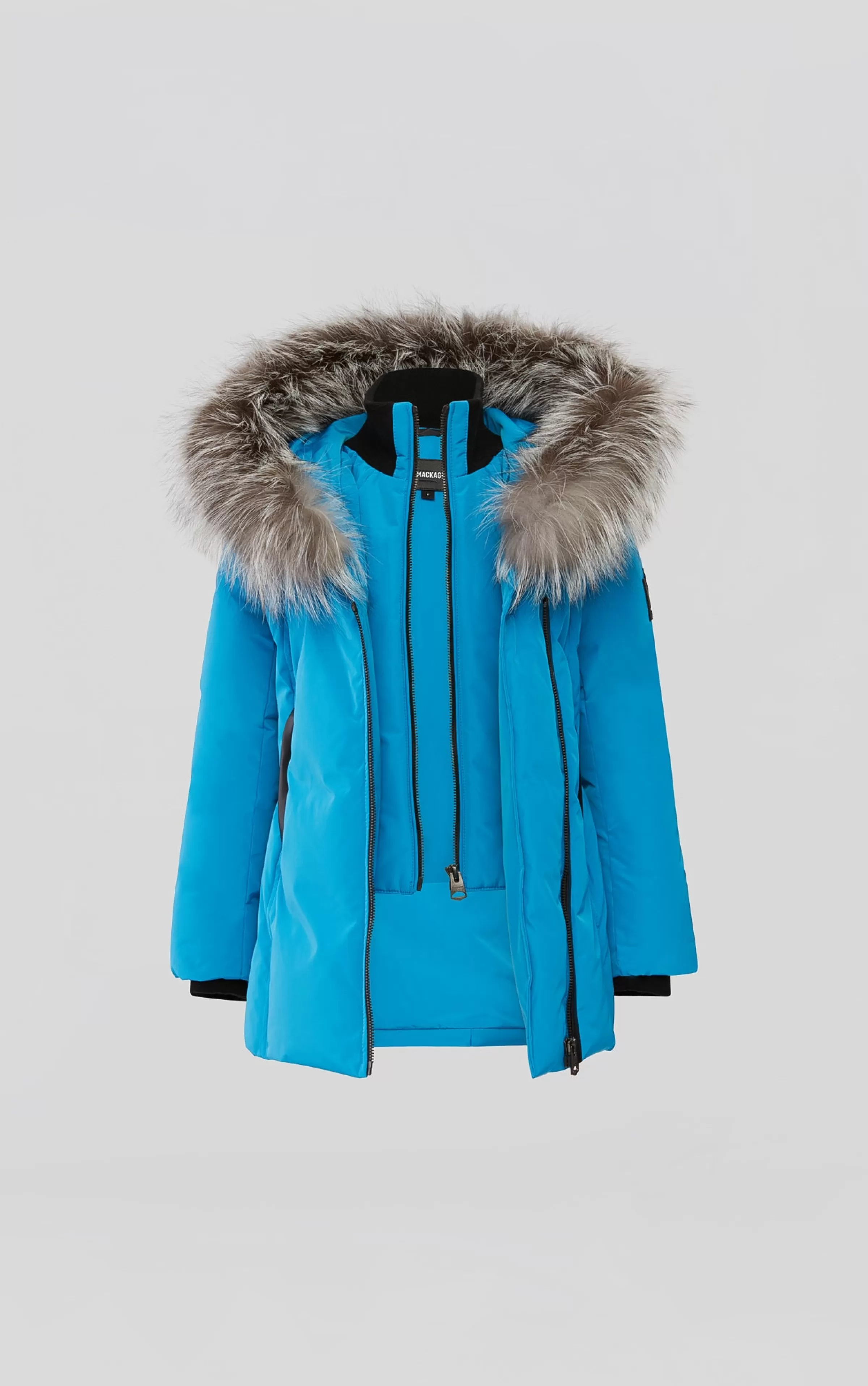 Leelee, Down Coat With Removable Silver Fox Signature Collar For Kids (8-14 Years) | ® US | Mackage Fashion