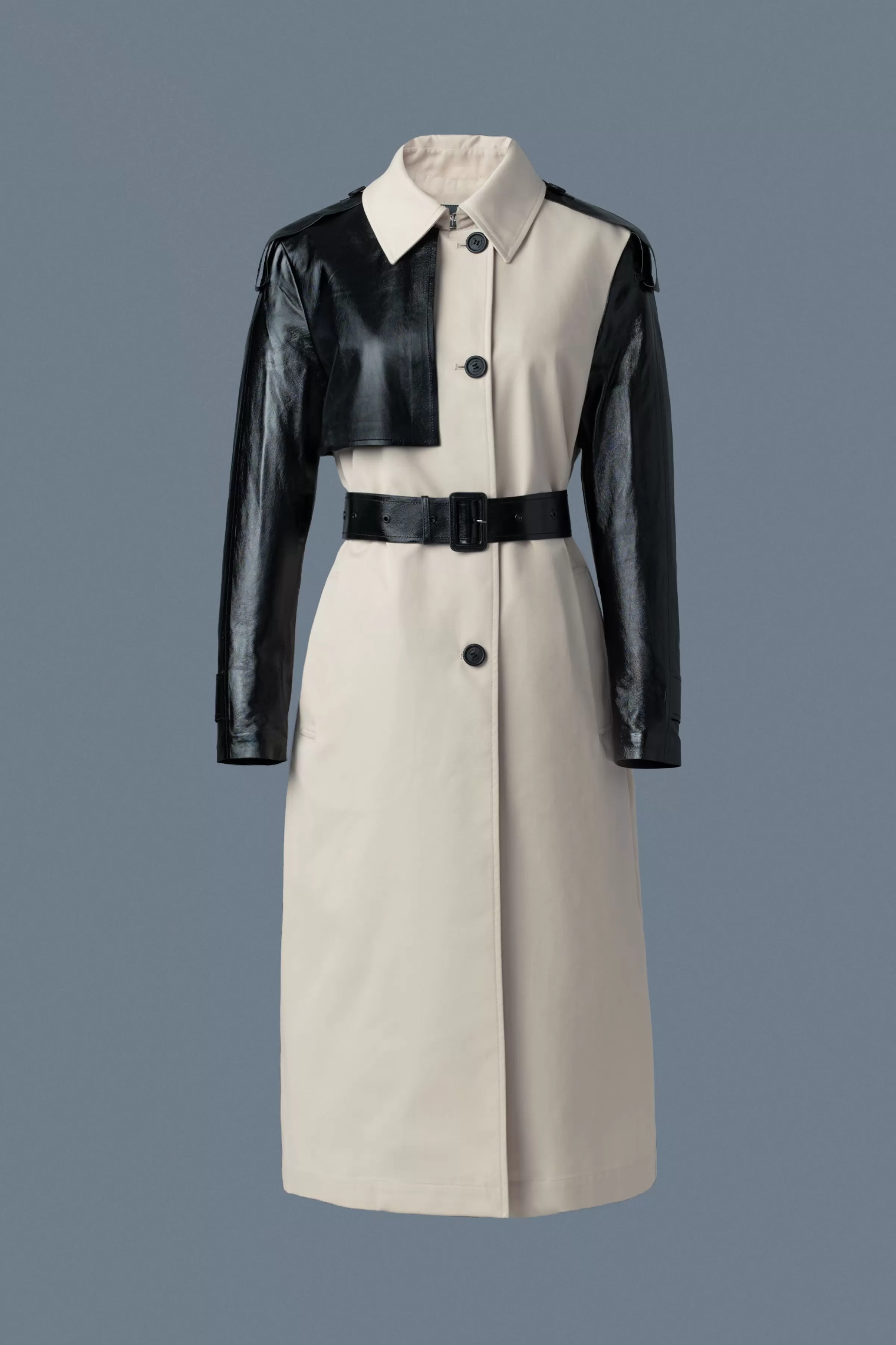Leiko, Maxi Two-toned Twill & Leather | ® US | Mackage Best