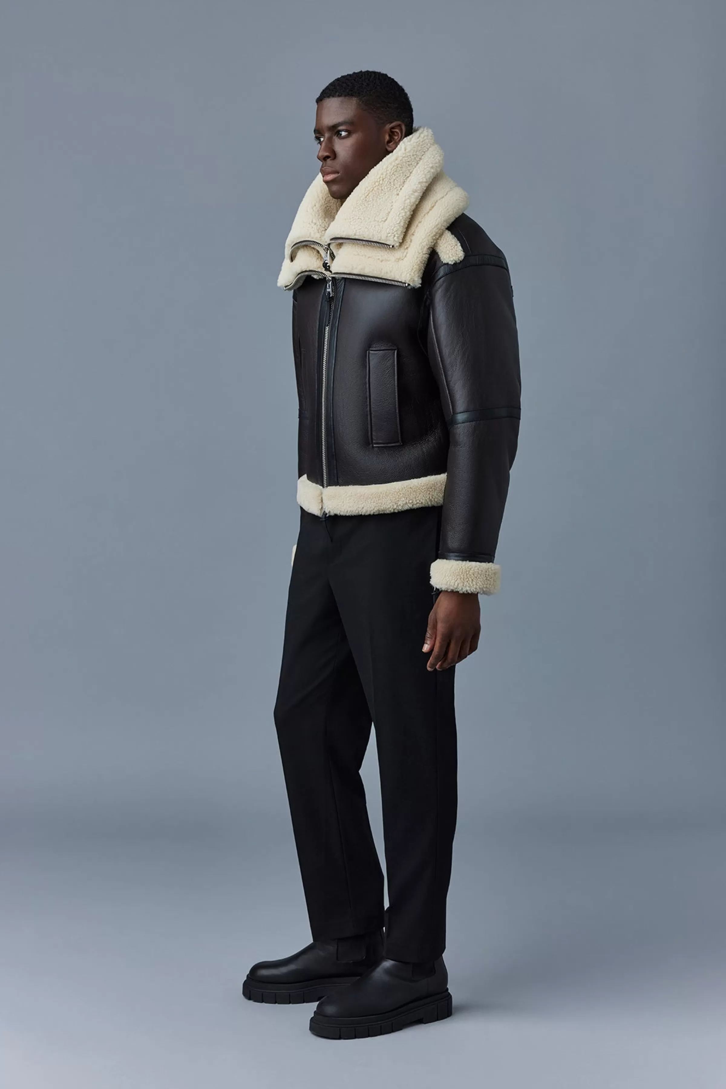 Lotte, Sheepskin Jacket With Double Collar For Men | ® US | Mackage Cheap